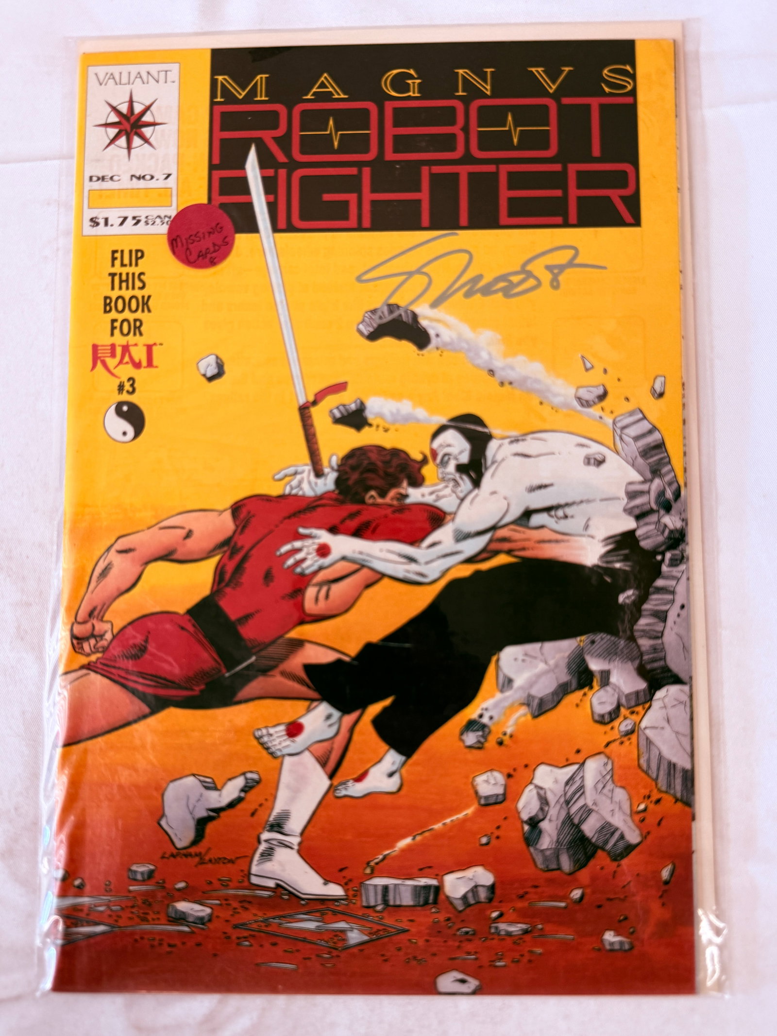 Magnus Robot Fighter Valiant Comics #7 Signed Autographed Comic Book (1 of 2)