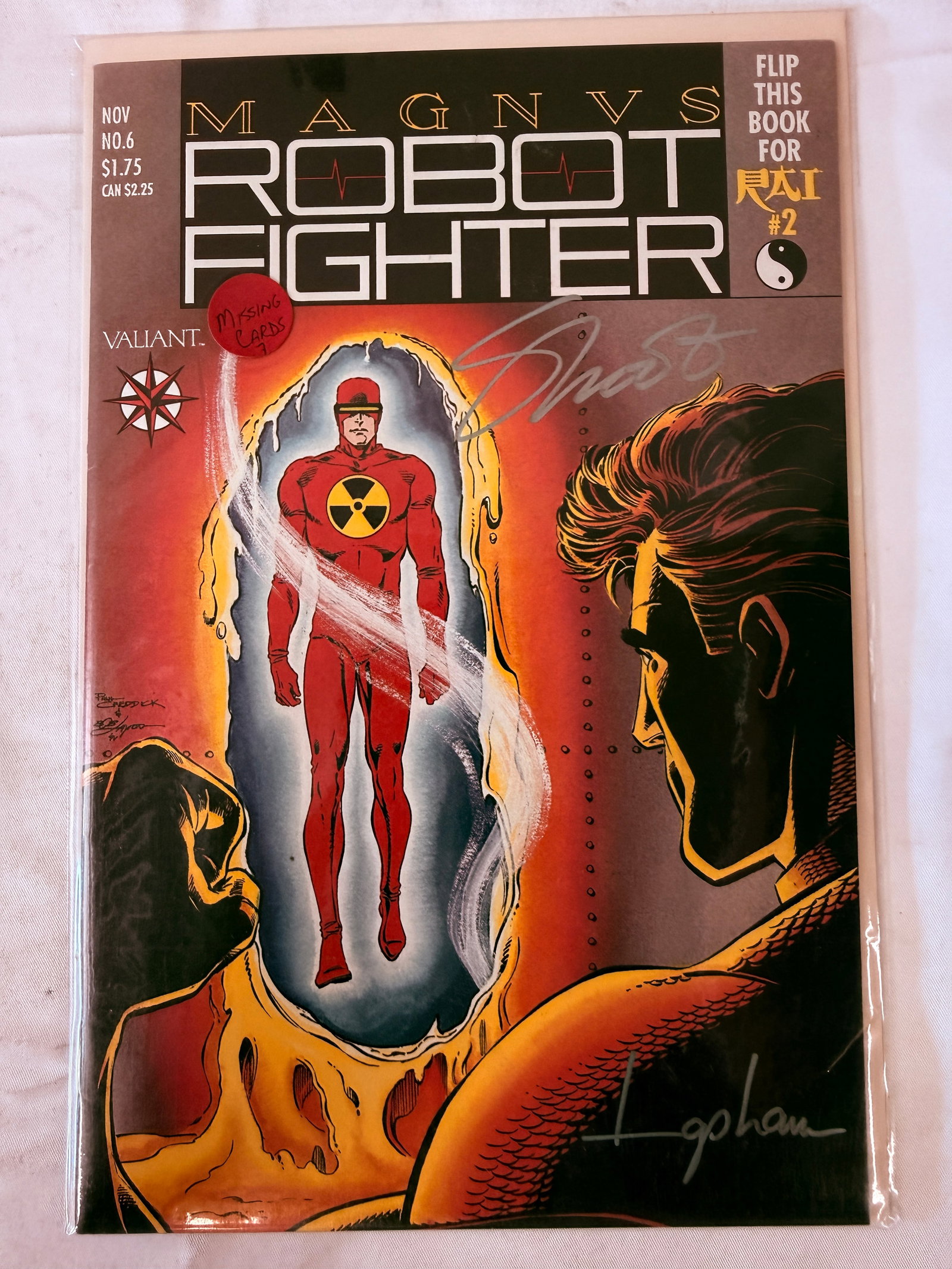 Magnus Robot Fighter Valiant Comics #6 Signed Twice w/ Rai #2 Flip Book (1 of 3)