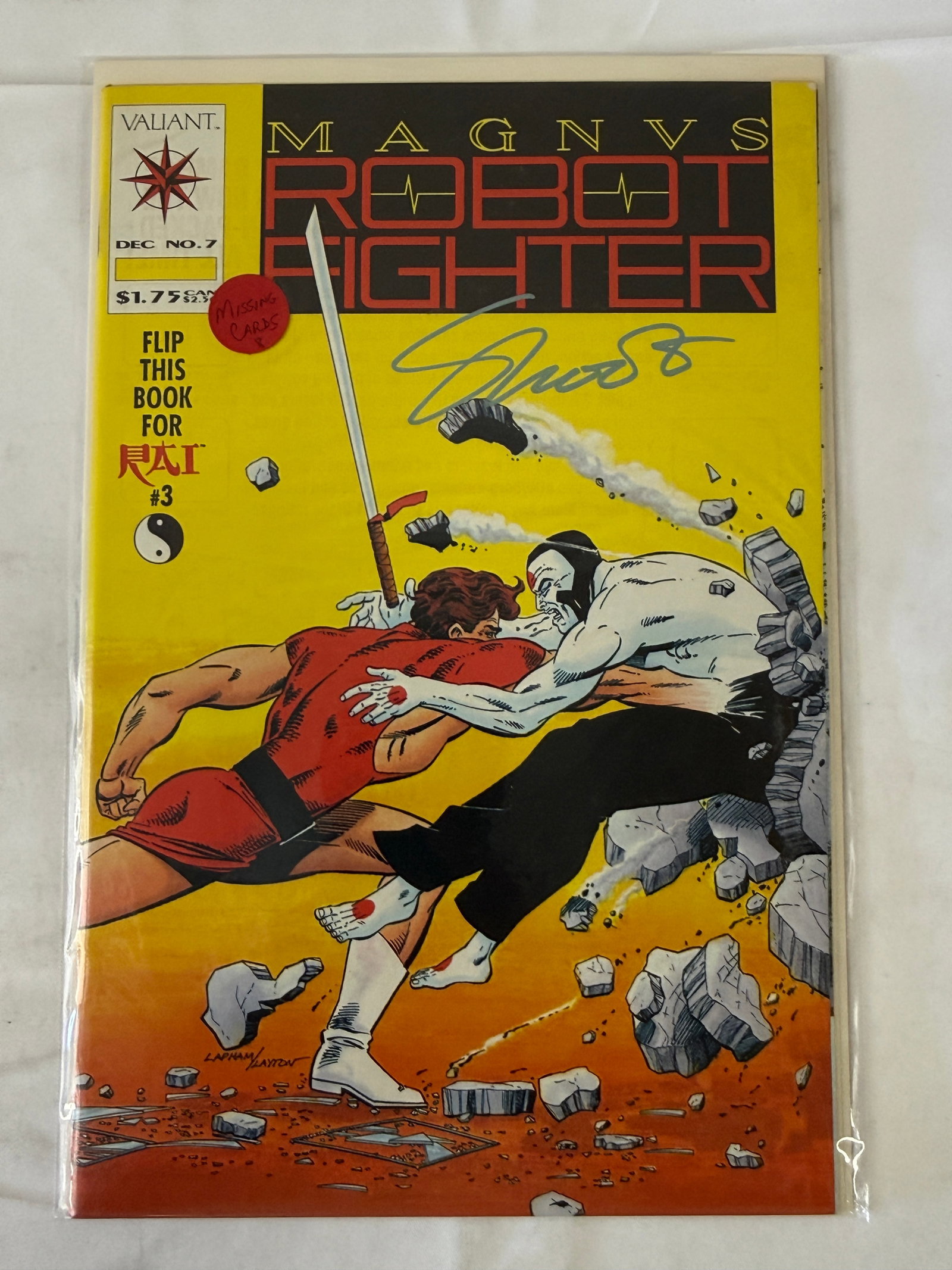 Magnus Robot Fighter Valiant Comics #7 Signed Dec 1991 Flip Book Rai #3: Magnus Robot Fighter Valiant Comics #7 Signed Dec 1991 Flip Book Rai #3