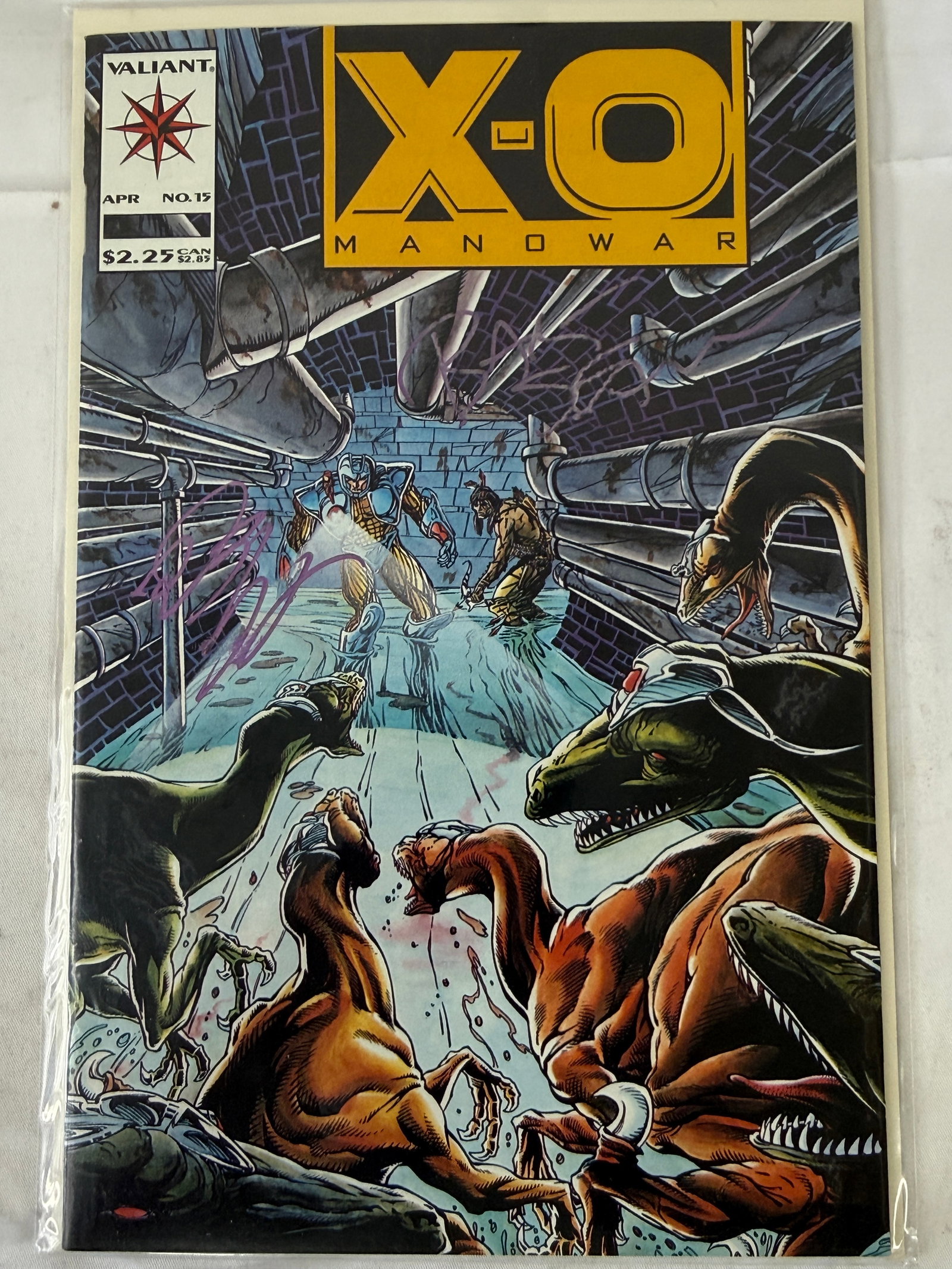 X-O Manowar #15 Valiant Comics Signed Comic Book Apr 1993 (1 of 3)