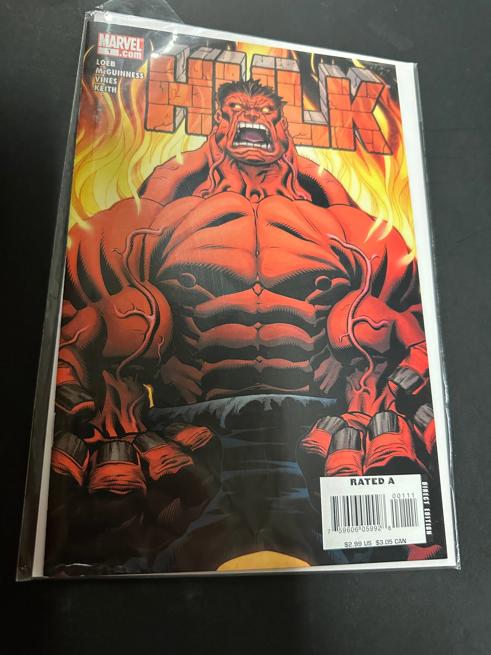 Red Hulk Marvel Comics Issue #1 Loeb McGuinness 2008 Direct Edition (1 of 1)
