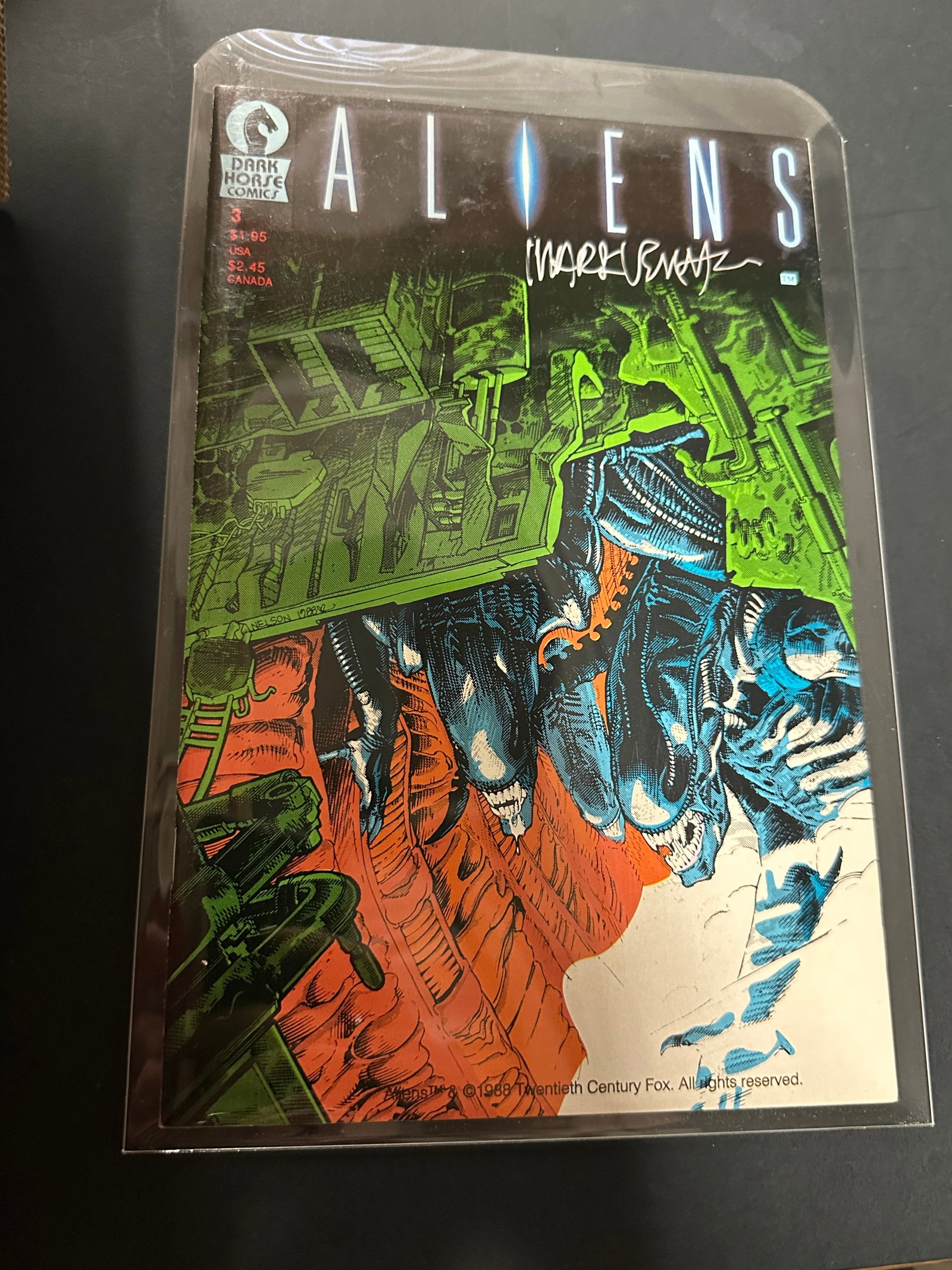 Aliens Dark Horse Comics #3 (1988) Signed Mark Verheiden Comic Book (1 of 2)