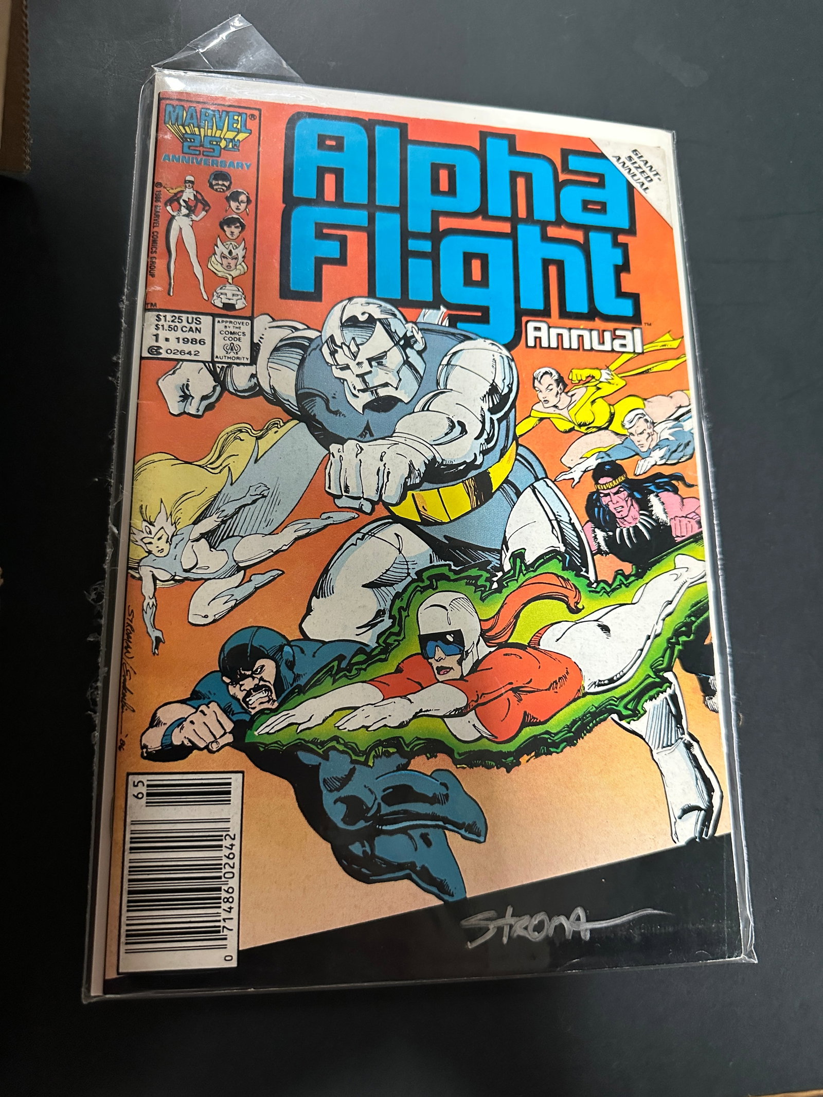 Alpha Flight Annual #1 1986 Marvel Comics Signed Strona Giant Size (1 of 2)
