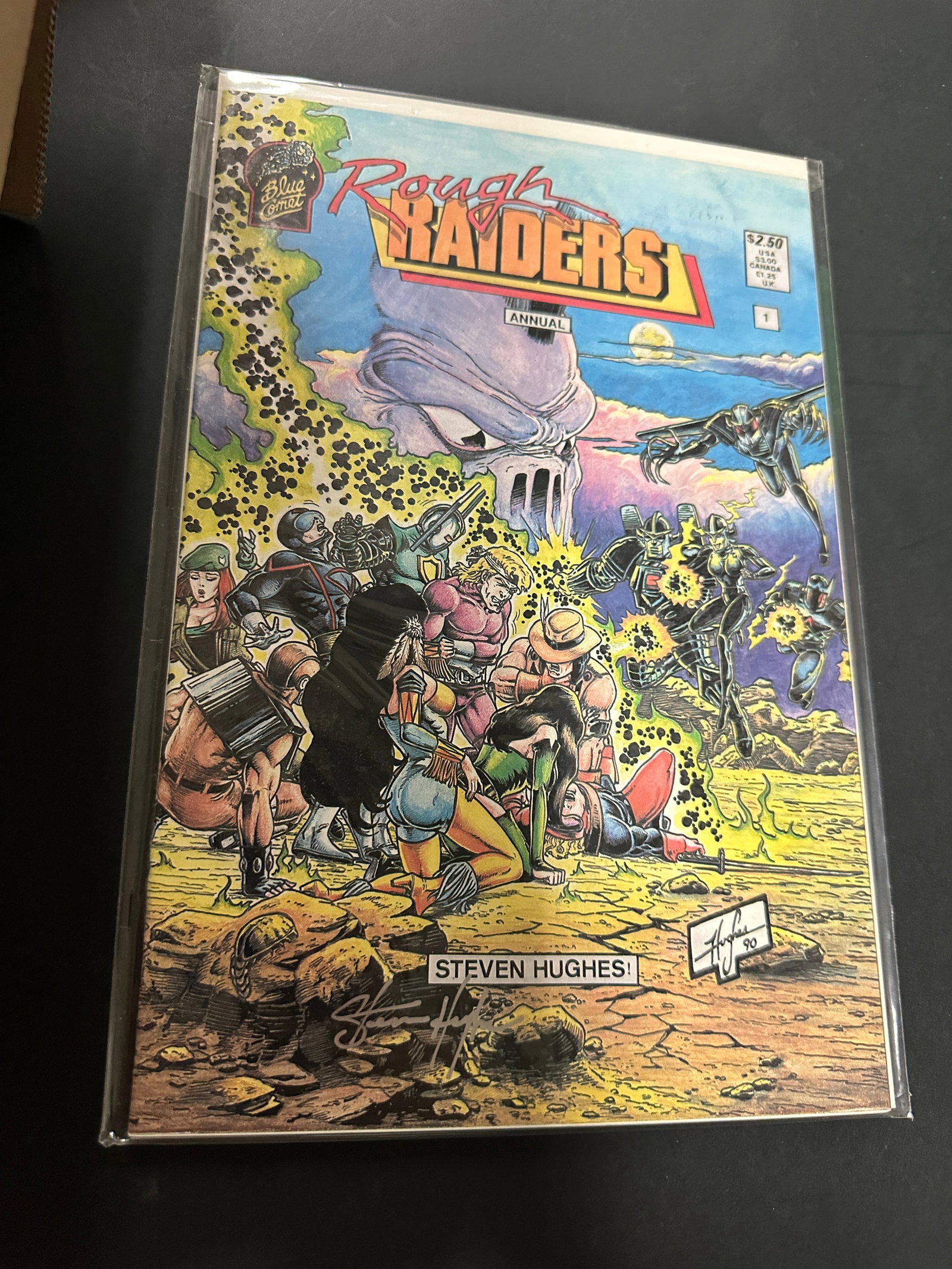 Rough Raiders Annual #1 Blue Comet Comics Signed Steven Hughes 1990 (1 of 2)