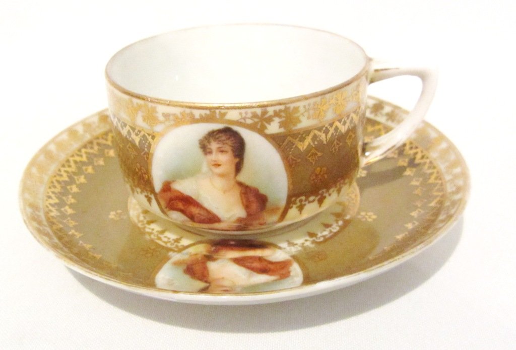 Imperial Russian Porcelain coffee cup and saucer