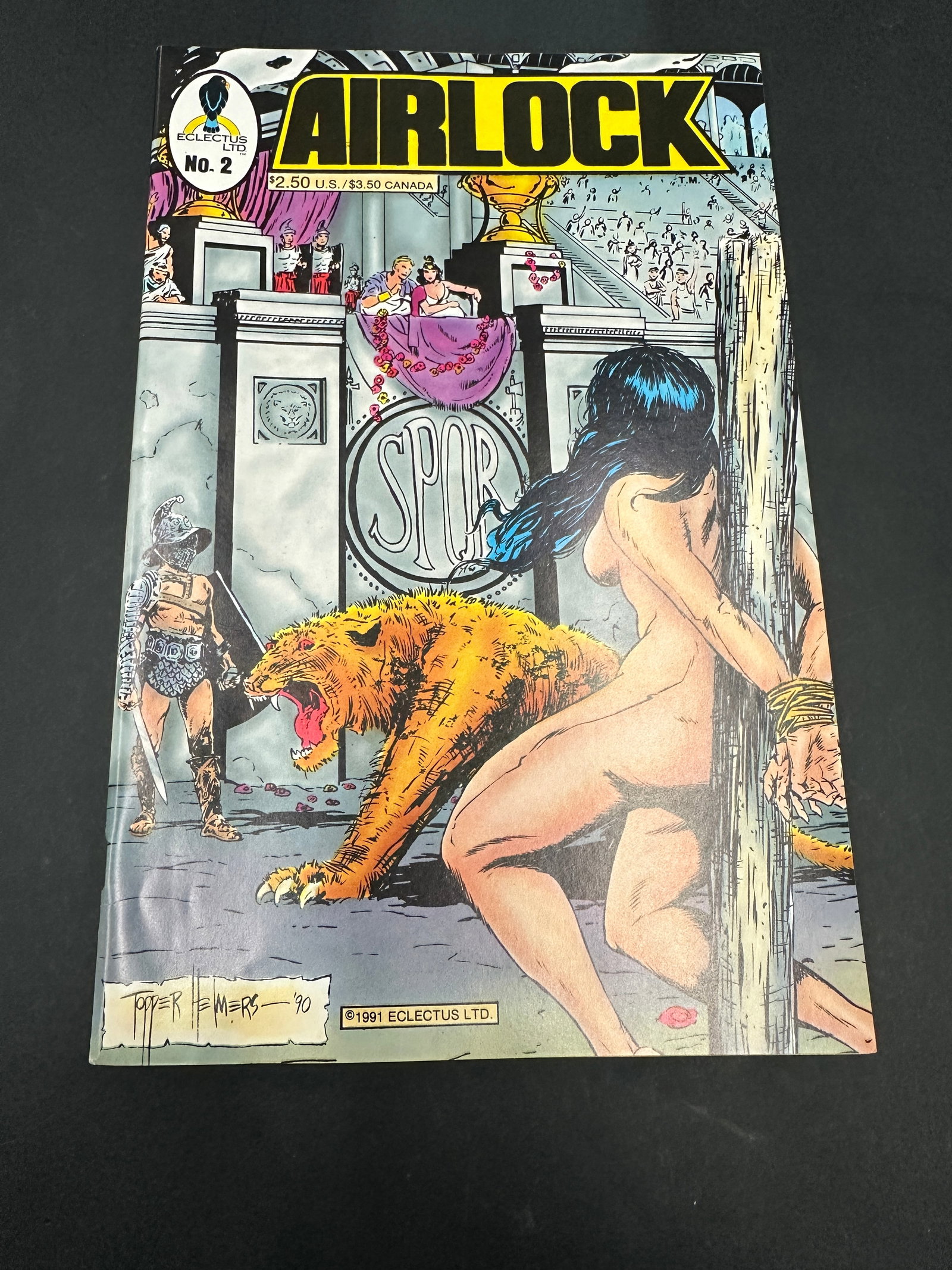 Airlock #2 Signed Comic Book Eclectus Ltd 1991 Caligula Cover Topper Helmers (1 of 4)