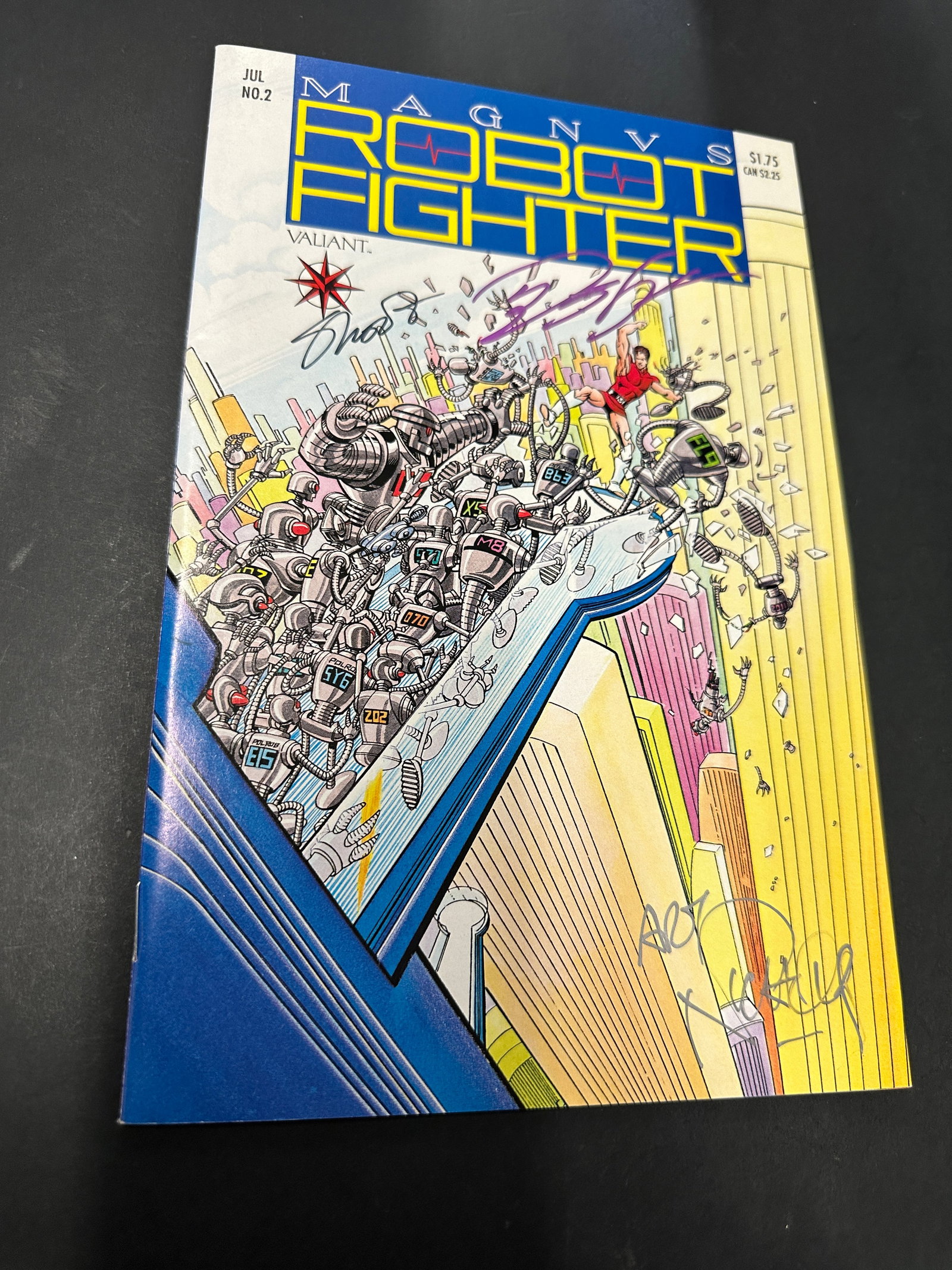 Magnus Robot Fighter Valiant Comics #2 Jul 1991 Signed Multiple Signatures (1 of 5)
