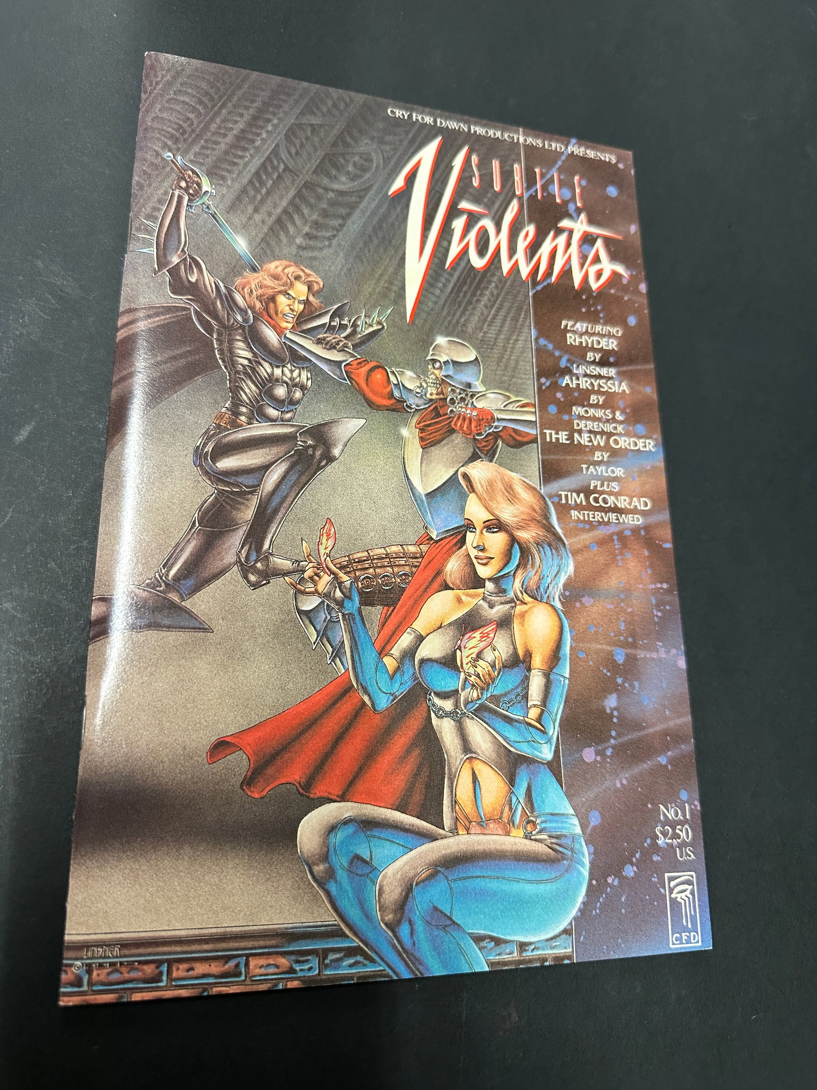 Subtle Violents #1 Fall 1991 Cry For Dawn Signed Comic Book Multi-Signed (1 of 2)