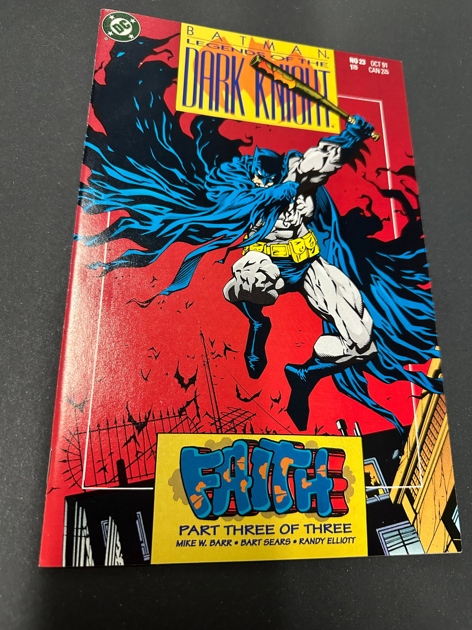 Batman Legends of the Dark Knight #23 DC Comics Signed Mike W. Barr 1991 (1 of 3)