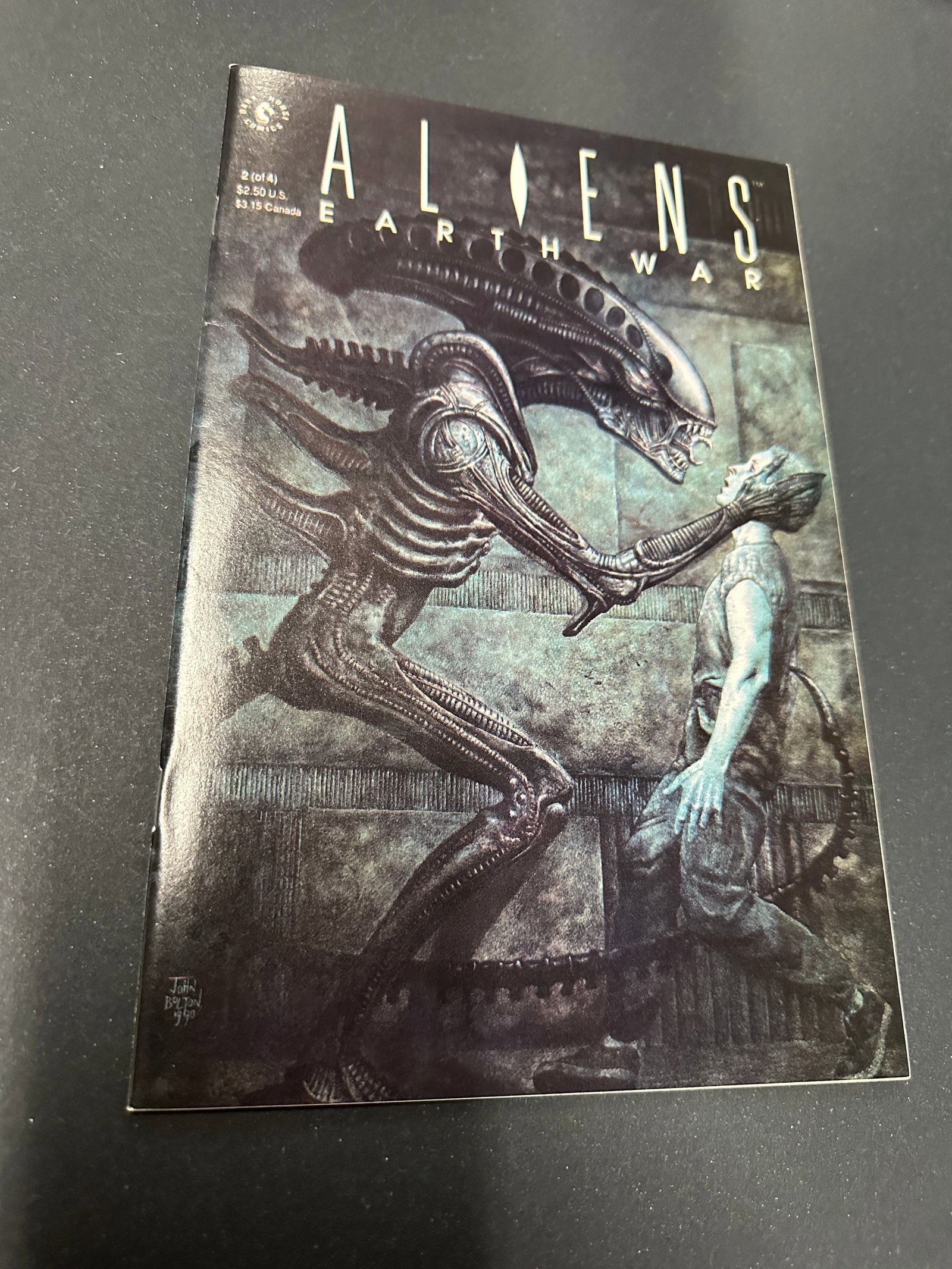 Aliens Earth War #2 of 4 Dark Horse Comics 1990 John Bolton Cover Art (1 of 2)