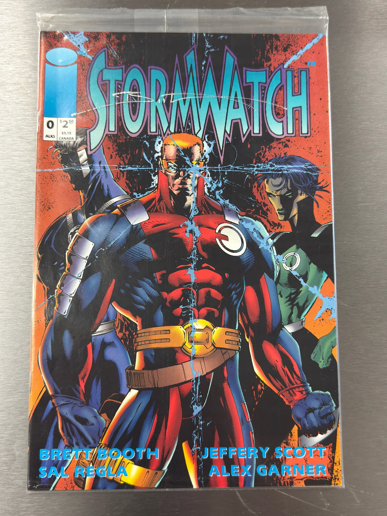 Stormwatch #0 Image Comics 1993 with Jim Lee SkyBox SkyCaps Insert Sealed (1 of 4)