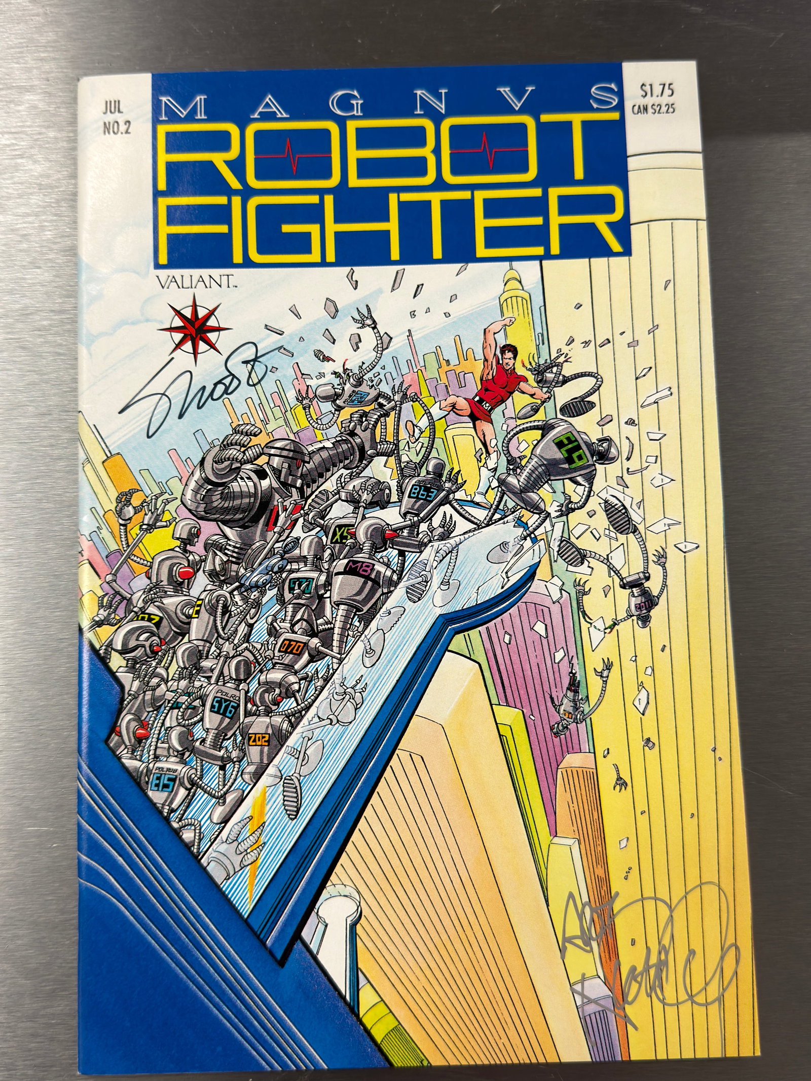 Magnus Robot Fighter Valiant Comics No. 2 Jul 1991 Dual Signed Cover (1 of 4)