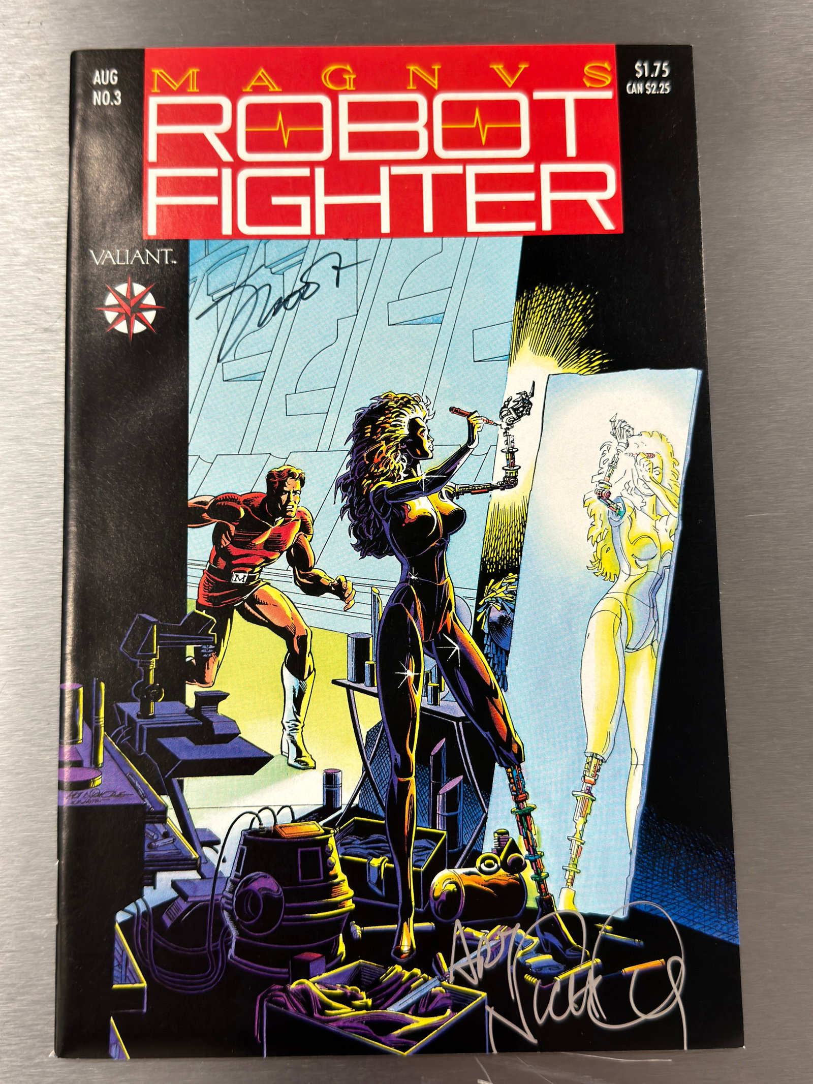 Magnus Robot Fighter Valiant Comics #3 Aug 1991 Signed Double Autographed (1 of 4)