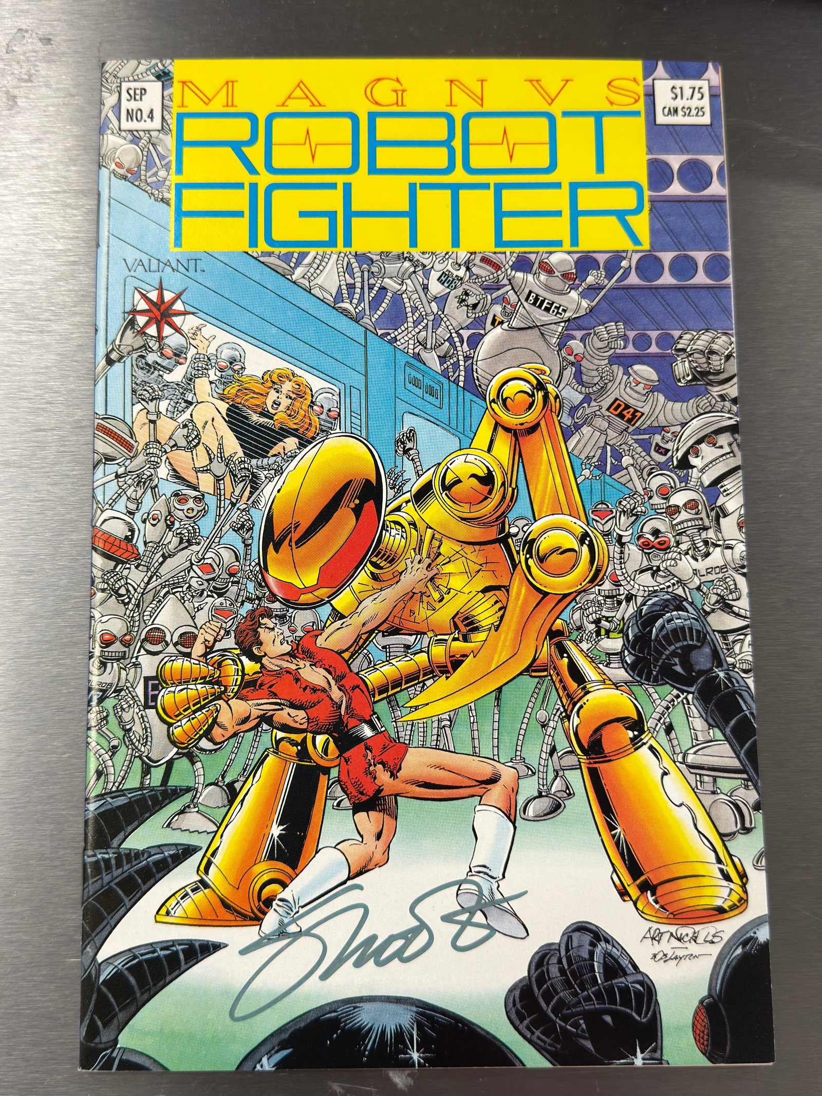 Magnus Robot Fighter Valiant Comics #4 Sep 1991 Signed Issue (1 of 3)