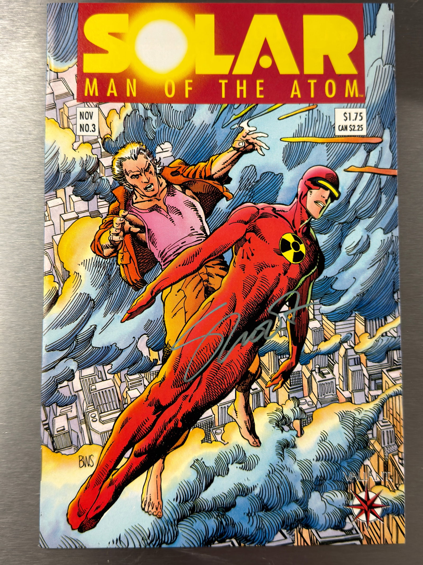 Solar Man of the Atom #3 Valiant Comics Signed Comic Book Nov 1991 (1 of 3)