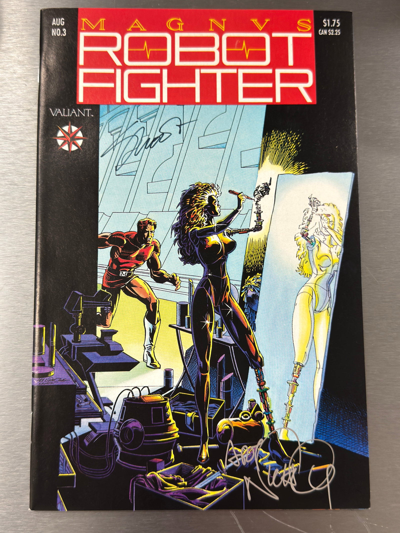 Magnus Robot Fighter #3 Valiant Comics Signed Autographed Aug 1991: Magnus Robot Fighter #3 Valiant Comics Signed Autographed Aug 1991