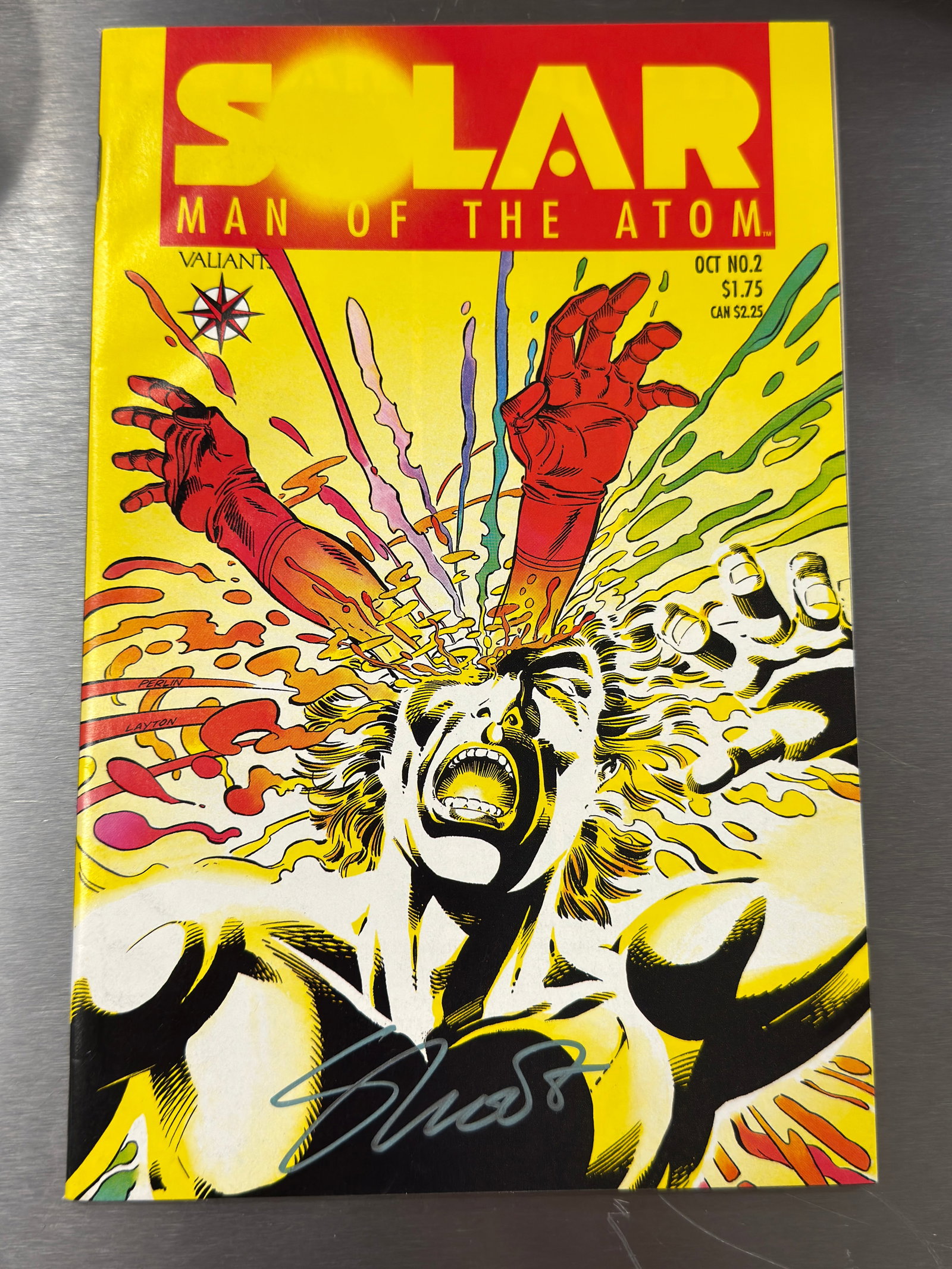 Solar Man of the Atom Valiant Comics #2 Oct 1991 Signed Autograph: Solar Man of the Atom Valiant Comics #2 Oct 1991 Signed Autograph