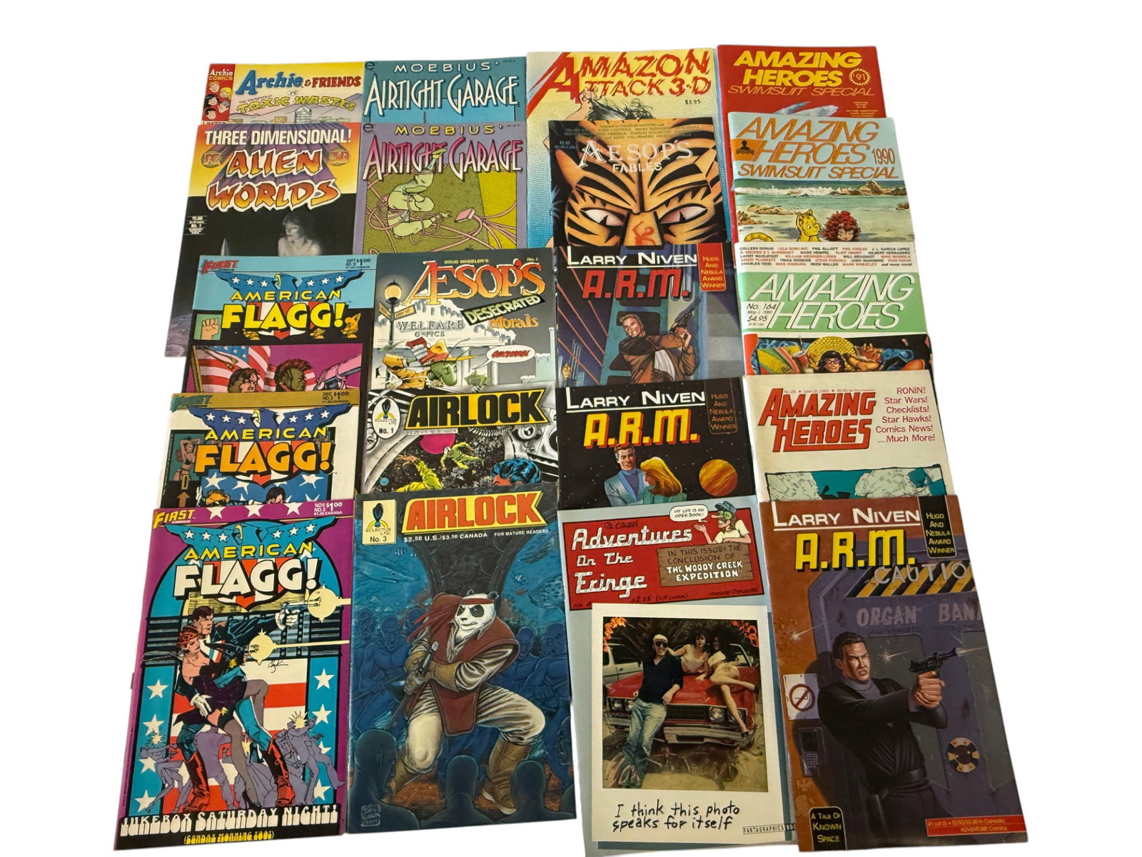 Vintage Comic Book Collection: American Flagg, Amazing Heroes, Airlock & More 20pc (1 of 1)