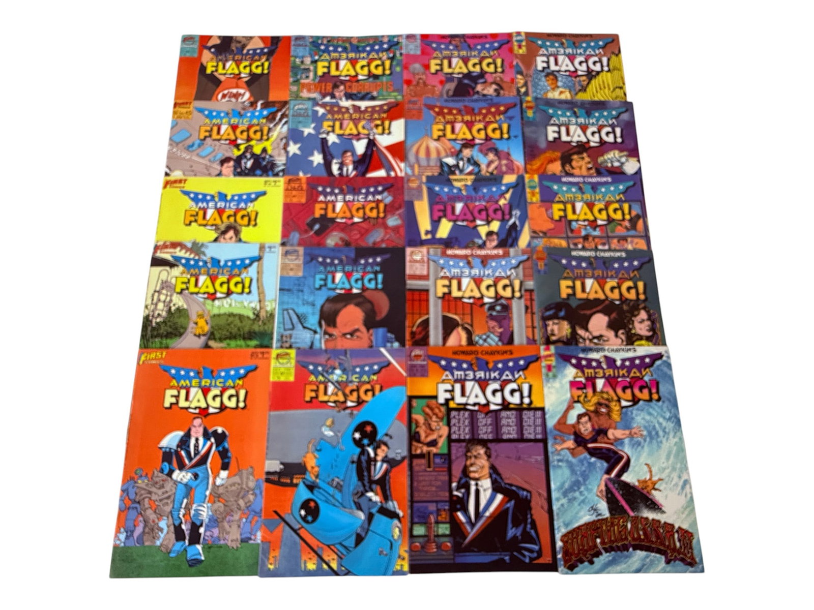 American Flagg! First Comics Mixed Lot of 20 Comic Books Howard Chaykin: American Flagg! First Comics Mixed Lot of 20 Comic Books Howard Chaykin