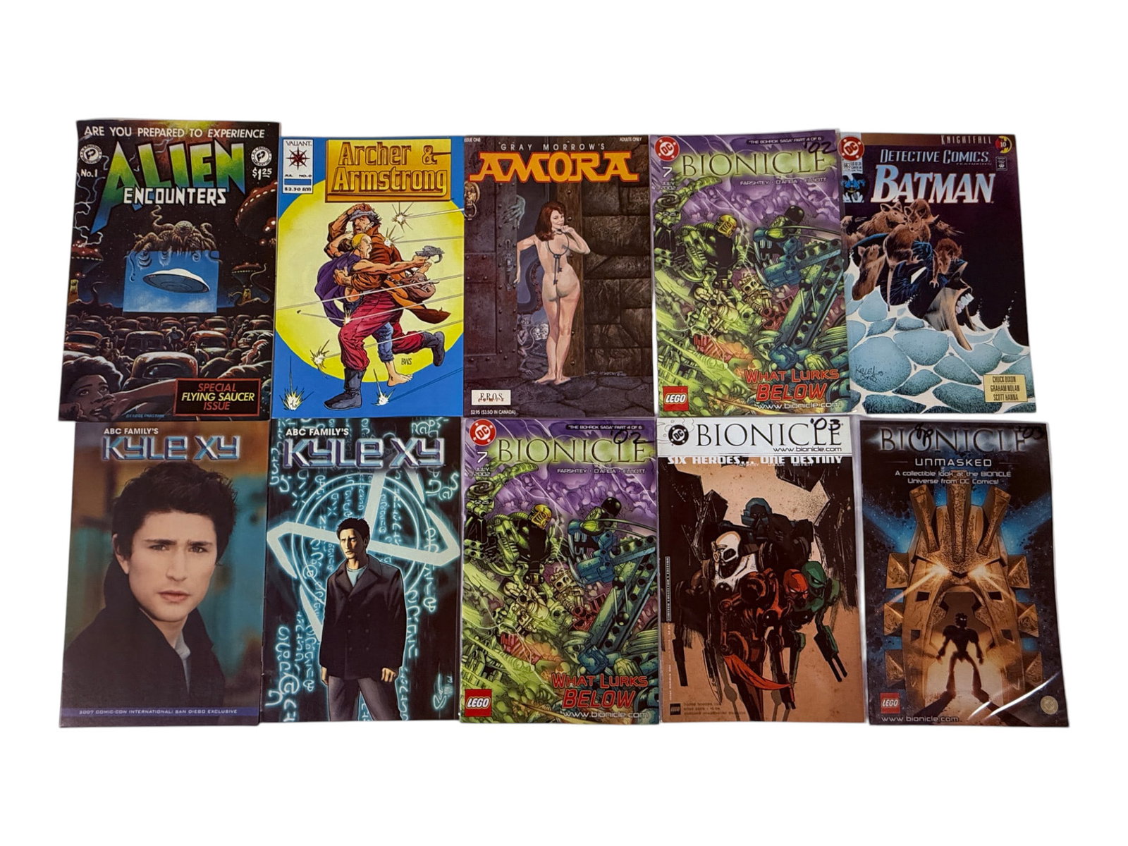 Mixed Comic Book Lot: Batman DC, Bionicle LEGO, Kyle XY, Alien Encounters x10 (1 of 1)