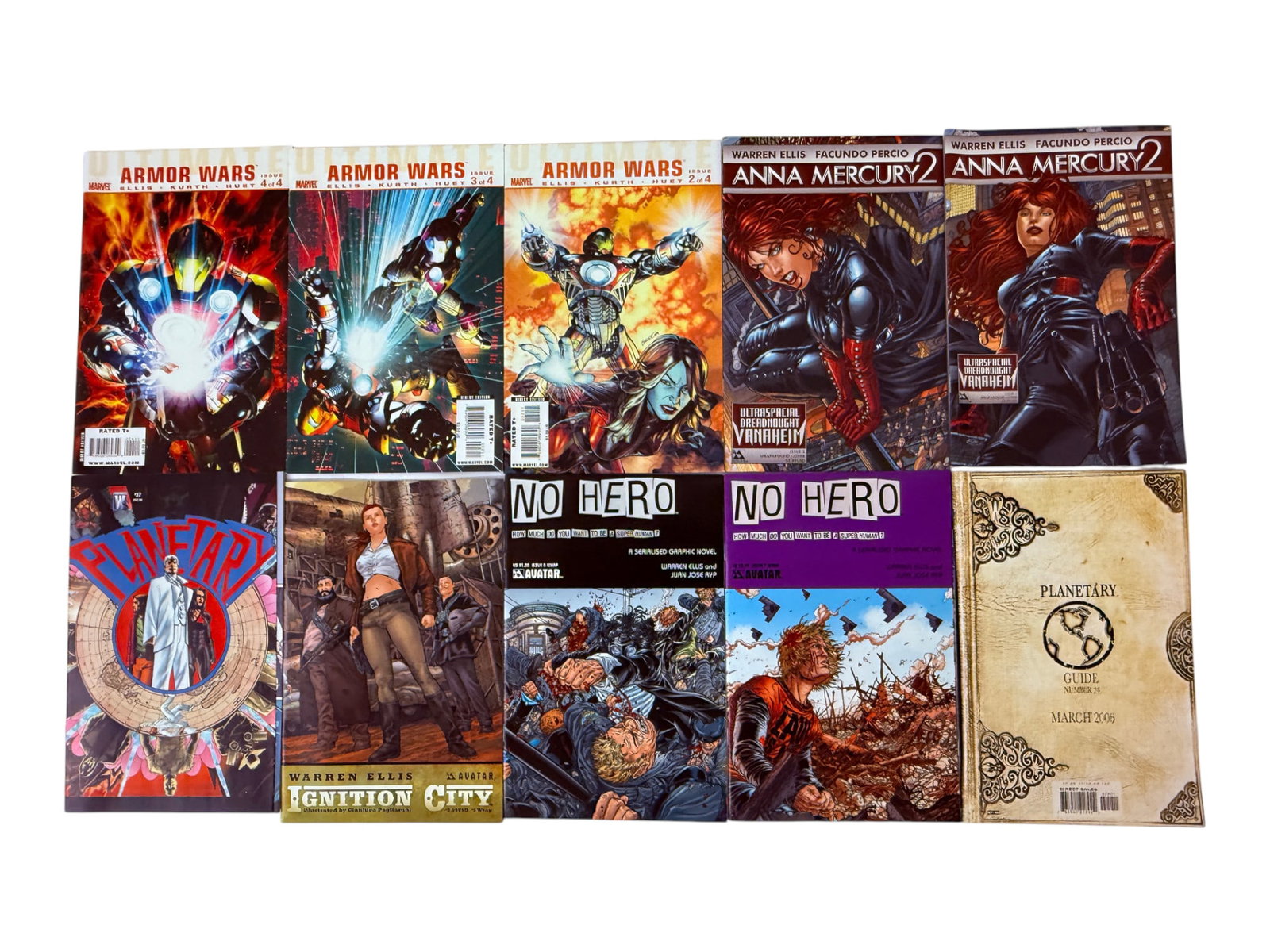 Warren Ellis Marvel Avatar Comics Collection Armor Wars Anna Mercury Planetary (1 of 1)