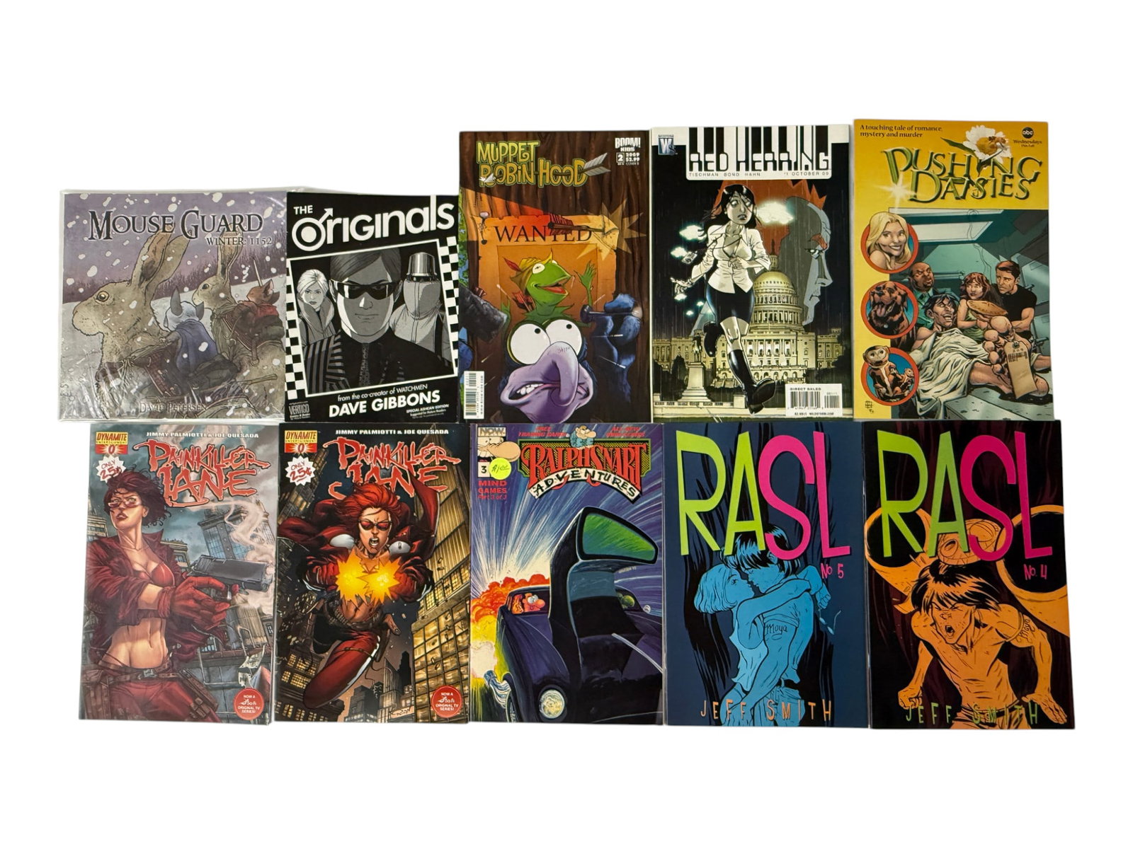 Mixed Comic Books Lot: Mouse Guard, RASL, Painkiller Jane, Muppet Robin Hood & More (1 of 1)