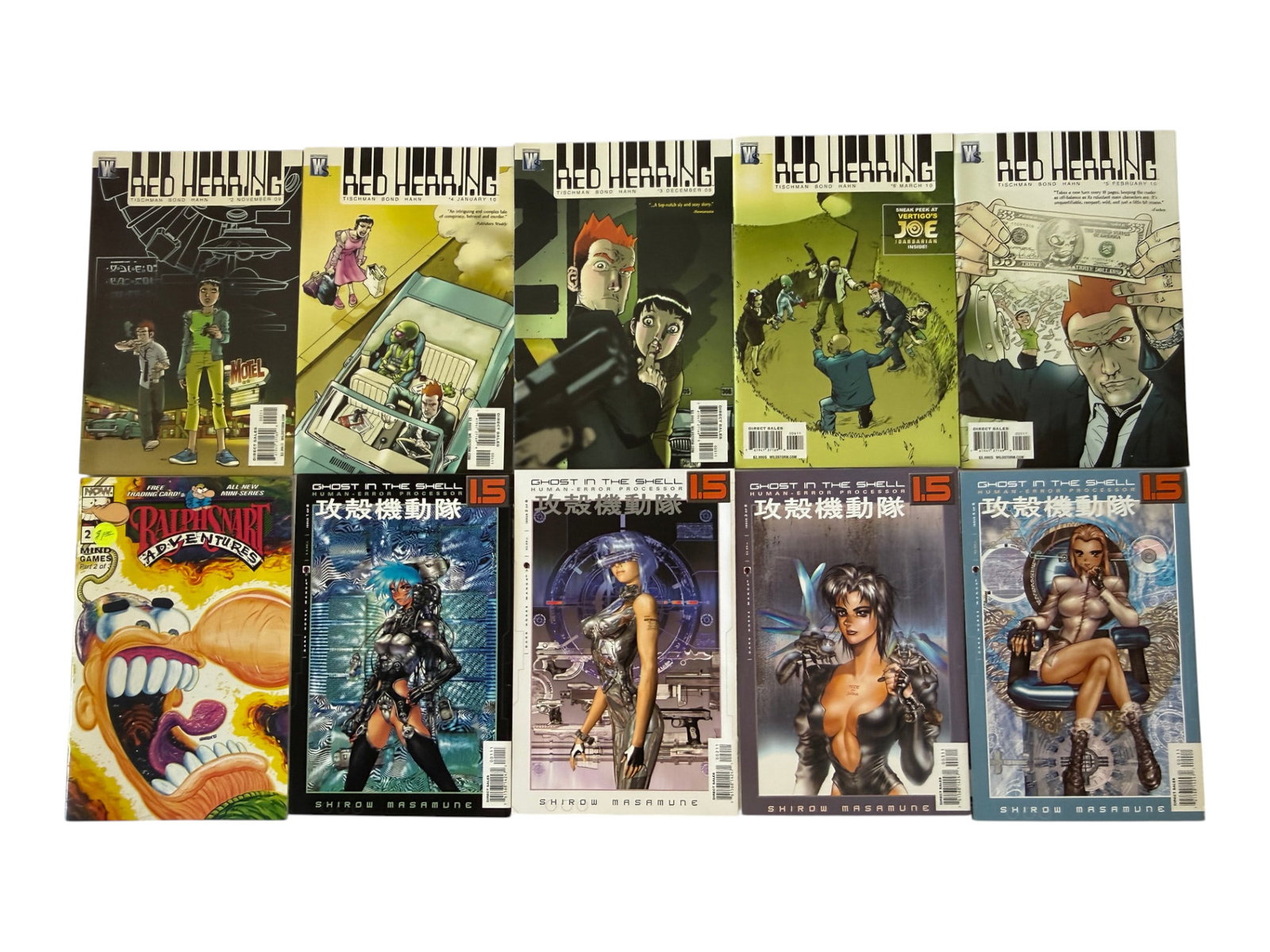 Red Herring Vertigo Comics #1-5 & Ghost in the Shell 1.5 #1-4 Comic Lot (1 of 1)