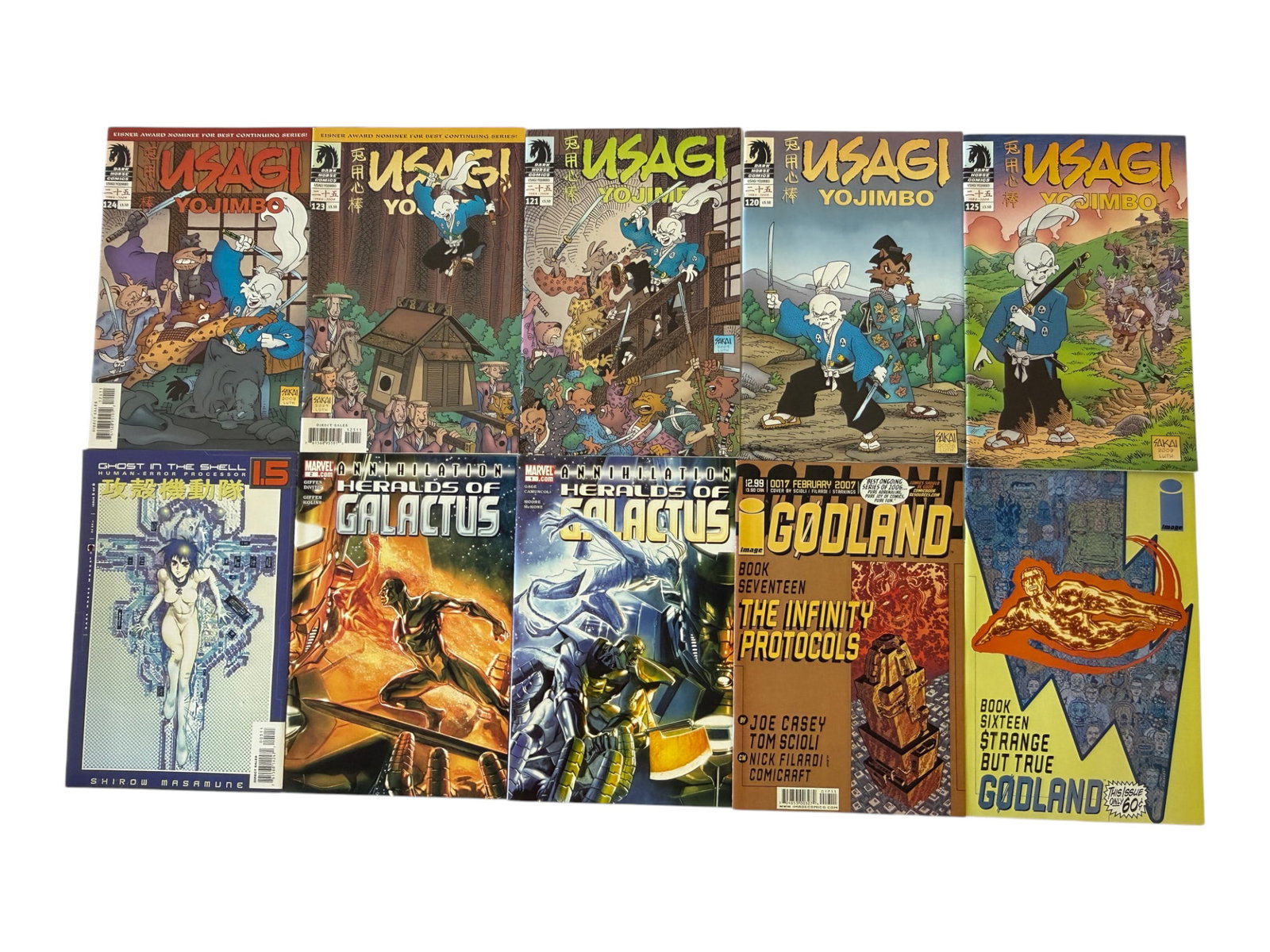 Usagi Yojimbo Dark Horse Comics Issues #120-125 + Mixed Comics Lot of 10 (1 of 1)