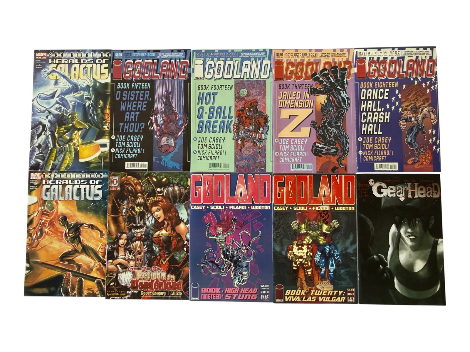Godland Image Comics Issues #13-15, 18-20 & Heralds of Galactus Marvel Bundle (1 of 1)