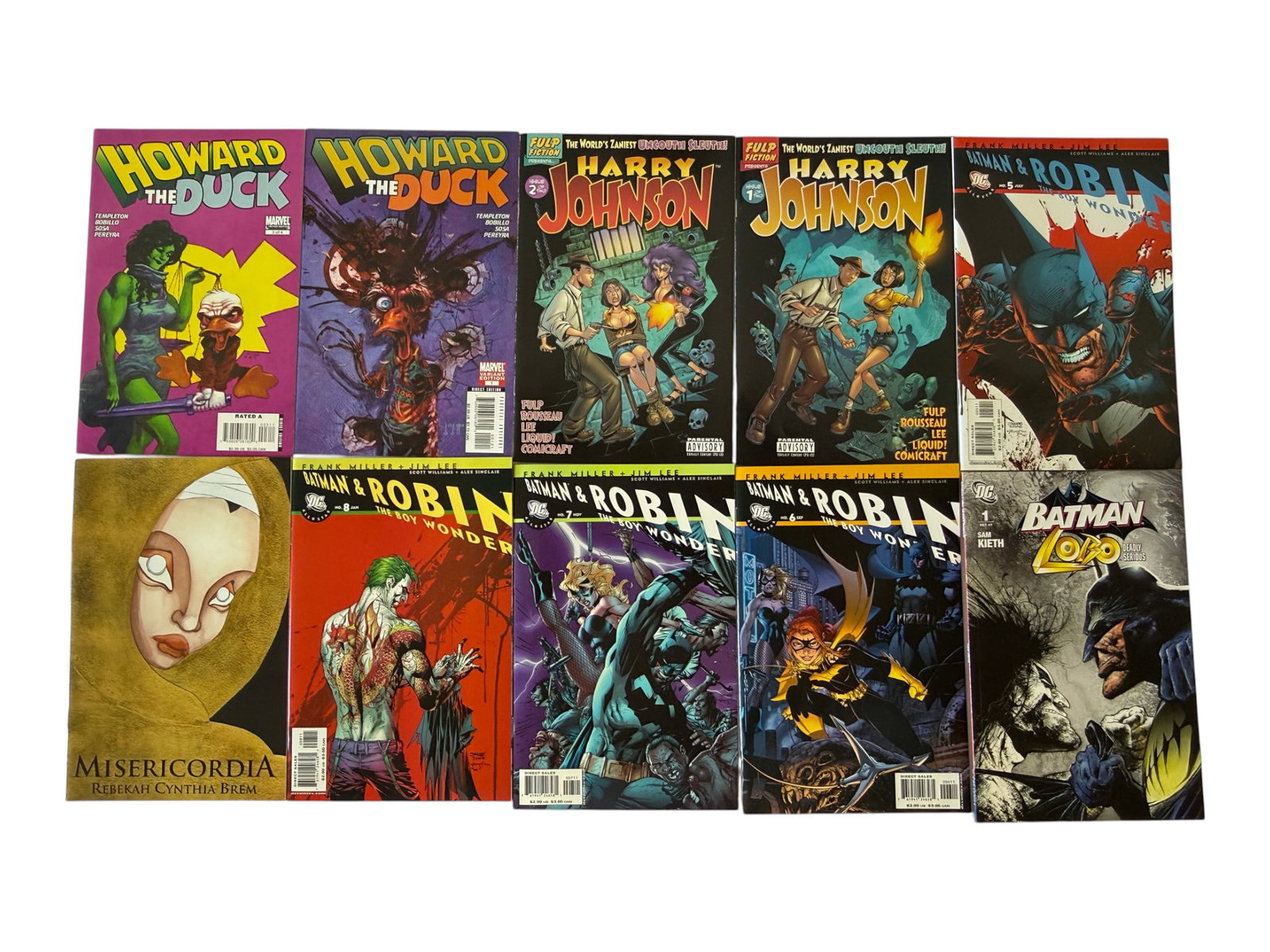 Mixed DC Marvel Comics Lot: Batman & Robin, Howard the Duck, Harry Johnson x10 (1 of 1)