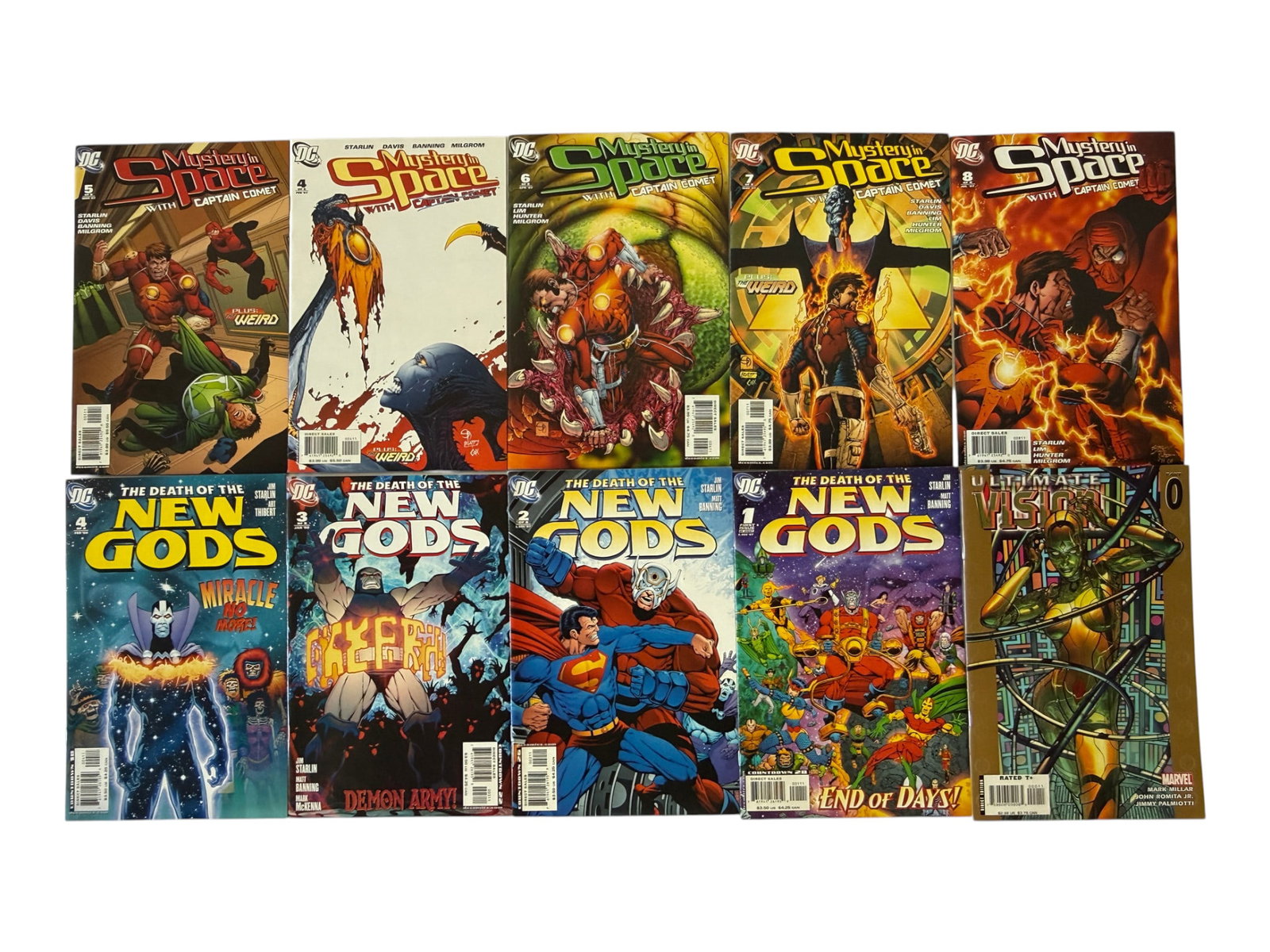 DC Comics Mystery in Space & Death of the New Gods Comic Book Lot of 10 (1 of 1)