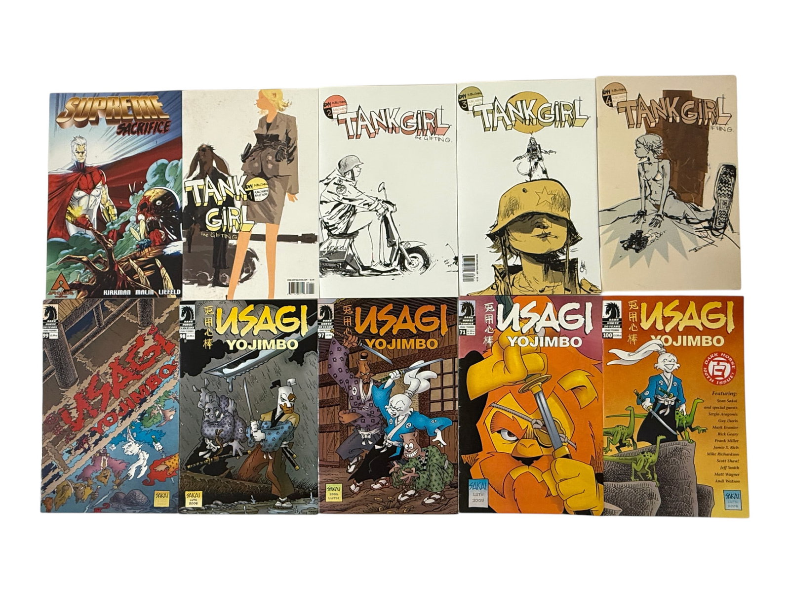 Tank Girl The Gifting #1-4 IDW, Supreme Sacrifice, Usagi Yojimbo #71,97-100 Comics: Tank Girl The Gifting #1-4 IDW, Supreme Sacrifice, Usagi Yojimbo #71,97-100 Comics