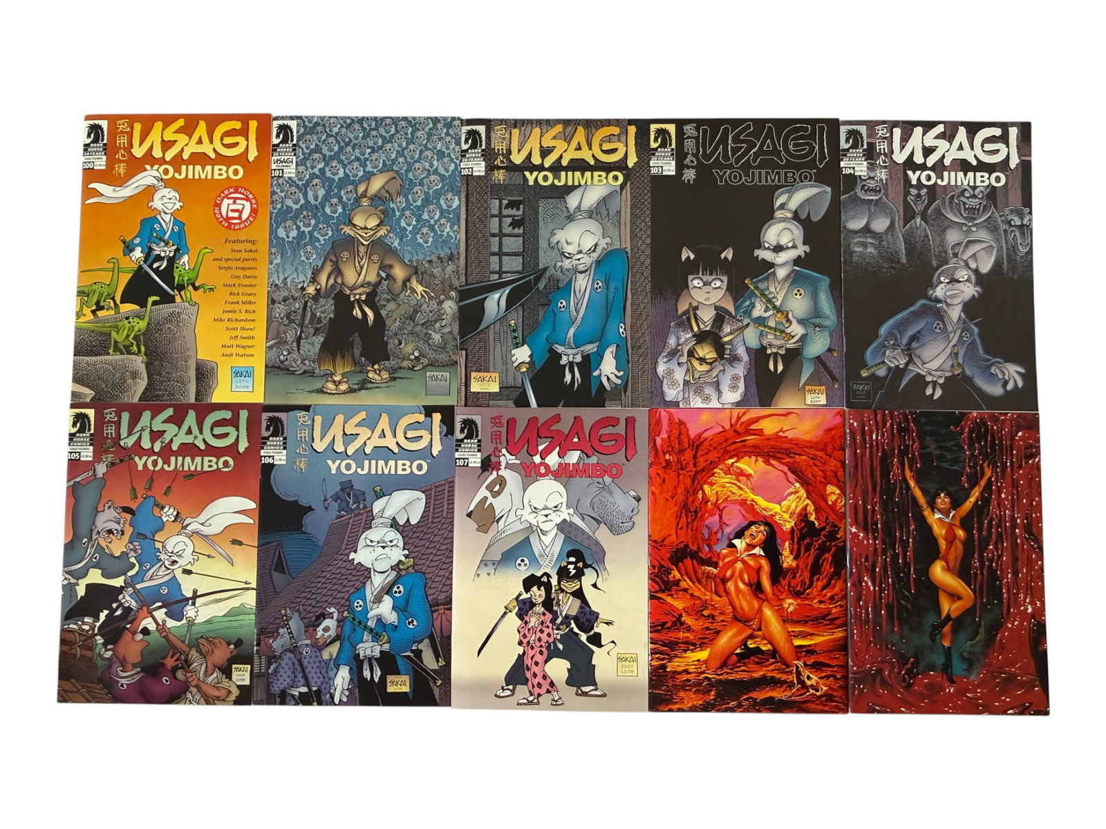 Usagi Yojimbo Dark Horse Comics Issues #100-107 Plus 2 Others Stan Sakai (1 of 1)