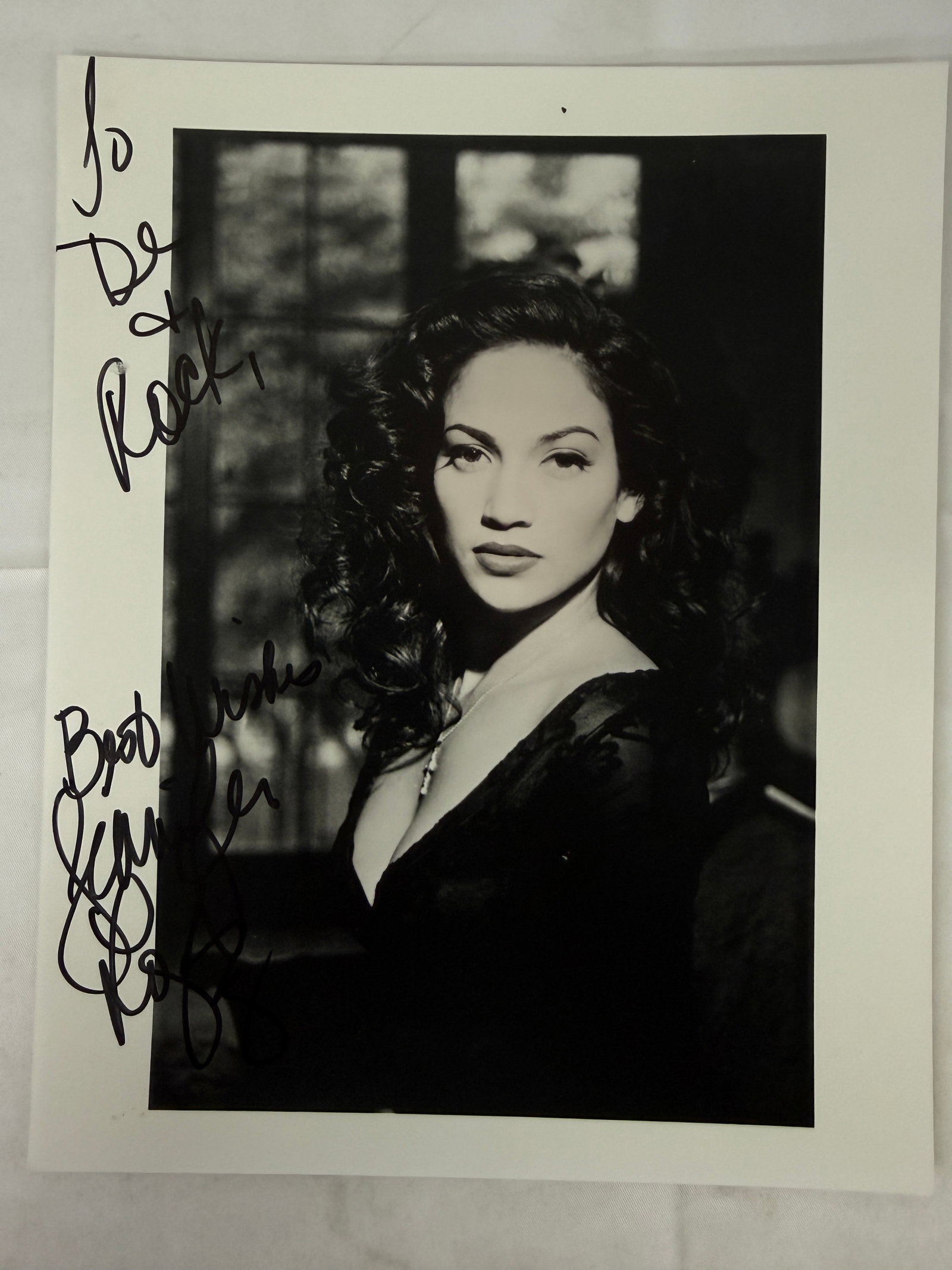 Jennifer Lopez Signed Black & White 8x10 Promo Photo To Dr. Rock (1 of 4)