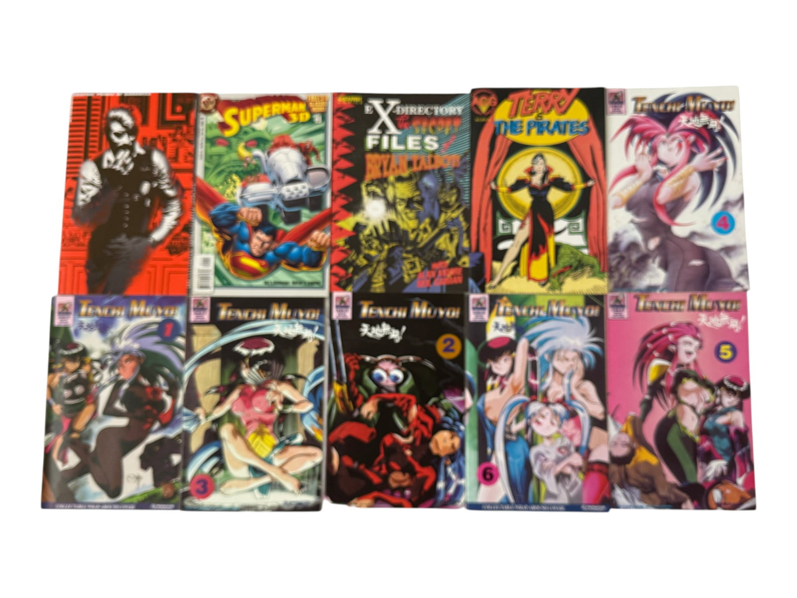 Tenchi Muyo Manga Comics Collection + Superman 3D, Terry Pirates, X-Files Lot (1 of 1)