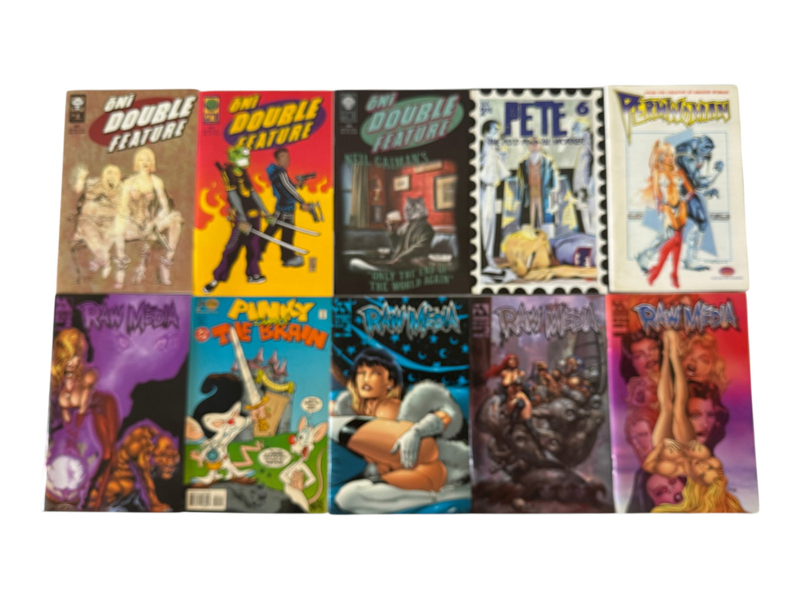Mixed Comic Books Lot: Oni Double Feature, Raw Media, Pinky & The Brain, Pete (1 of 1)