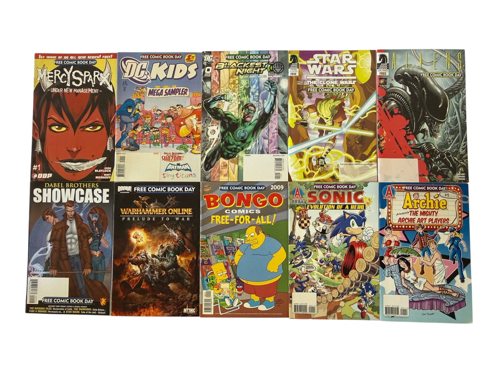 Free Comic Book Day Collection x10 DC Sonic Archie Star Wars Aliens Bongo (1 of 1)