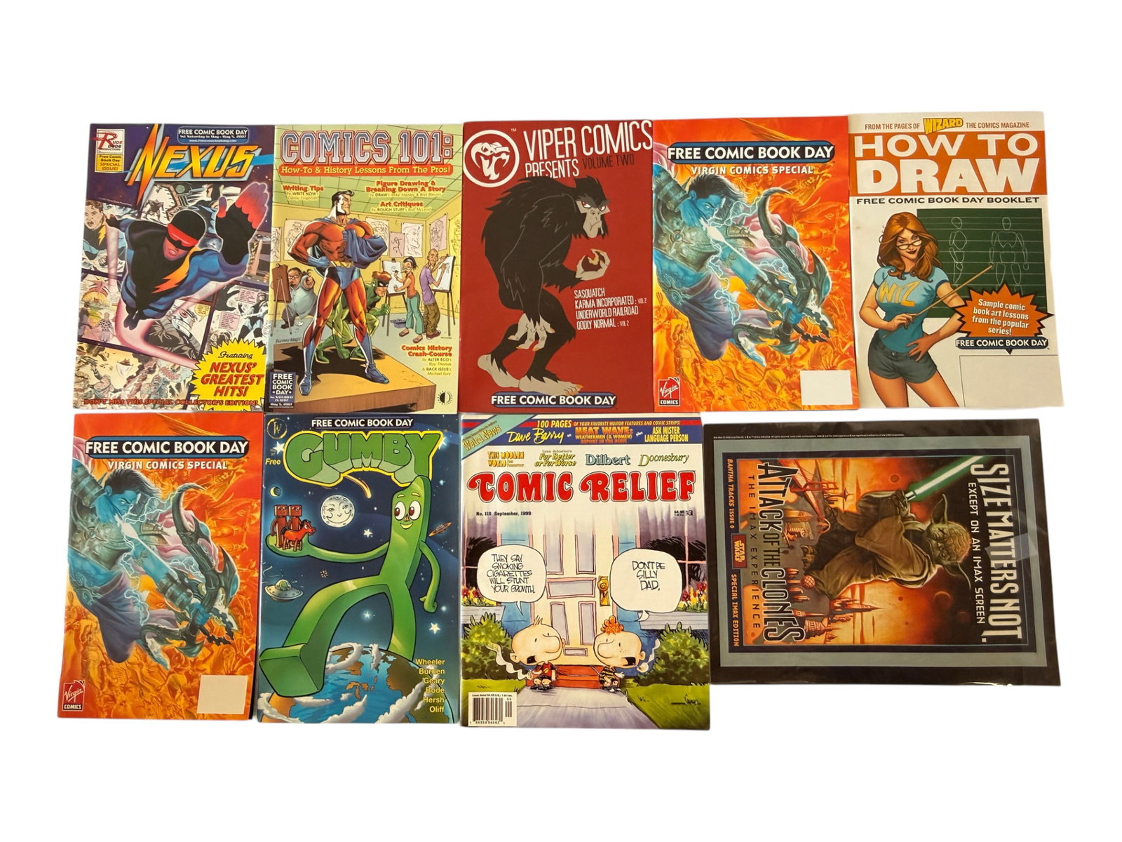 Free Comic Book Day & Vintage Comics Collection, Gumby, Nexus, Star Wars, Dilbert (1 of 1)