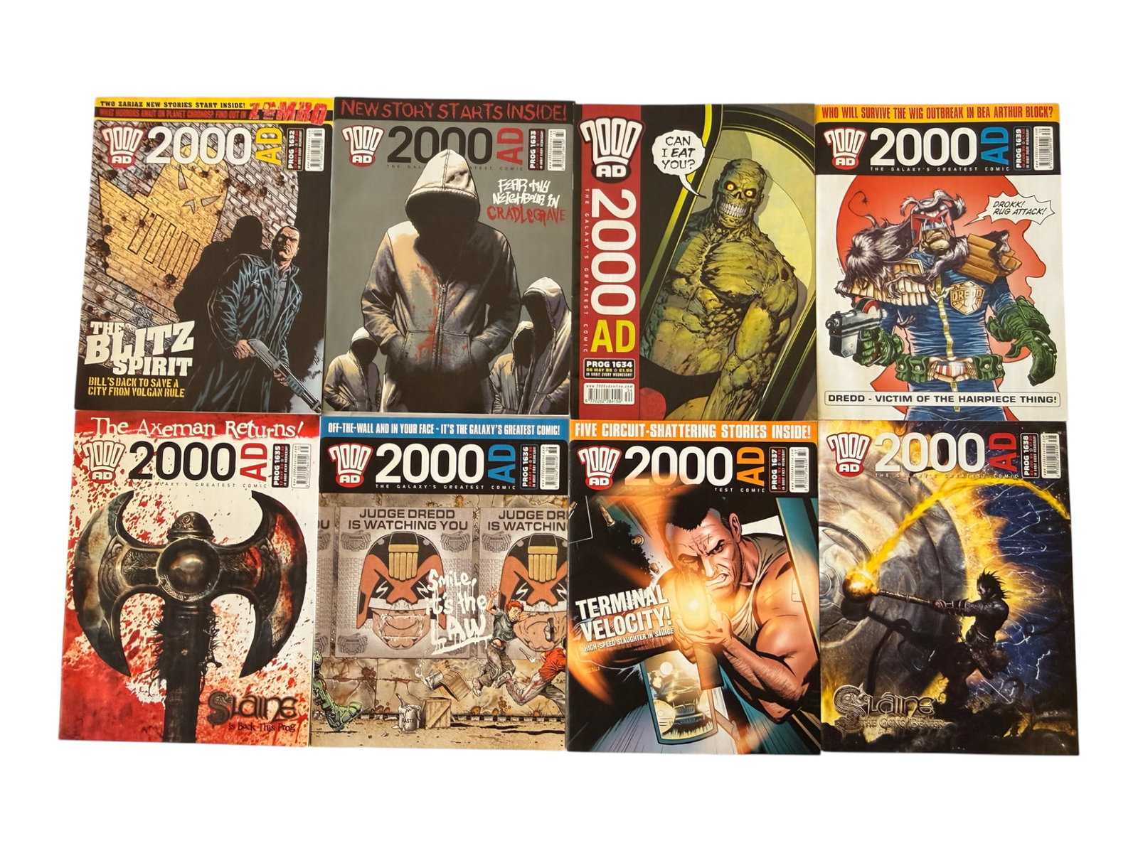 2000 AD Galaxy's Greatest Comic Bundle x8 Issues Progs 1632-1638 Judge Dredd (1 of 1)