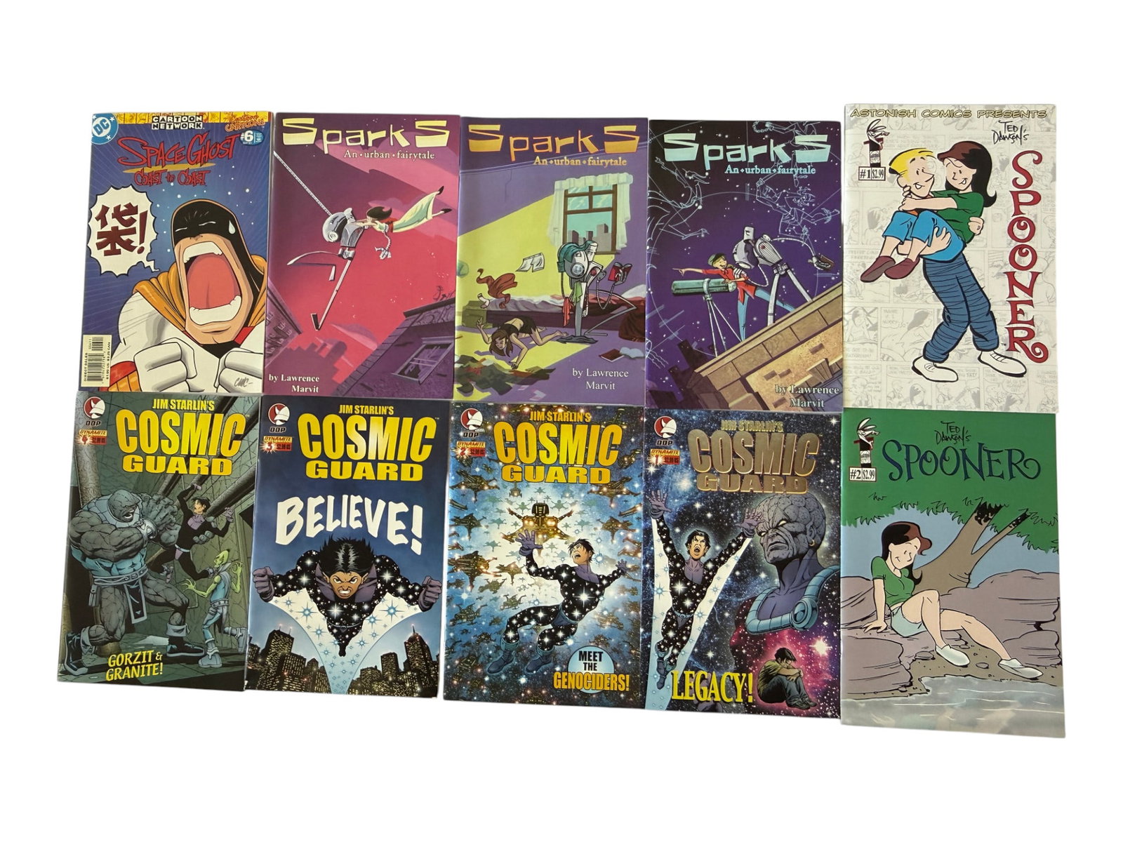 Mixed Comic Books Lot: Space Ghost, Sparks, Cosmic Guard, Spooner 10 Issues (1 of 1)