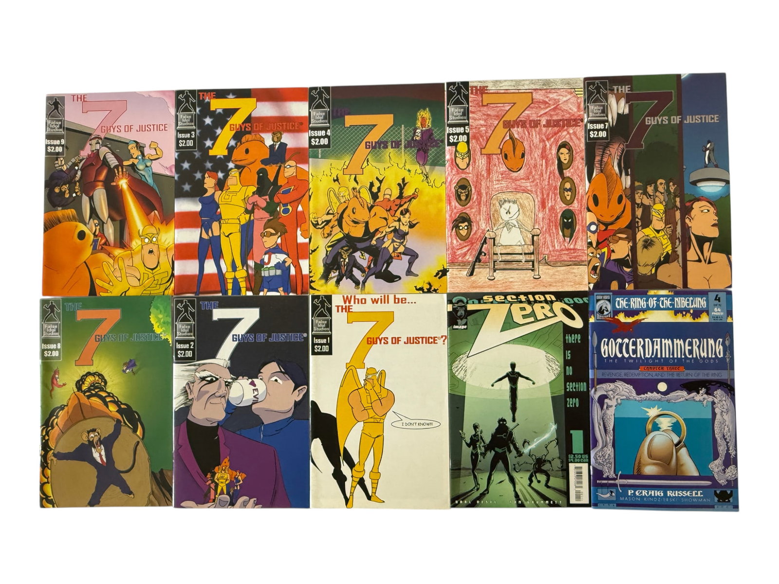 The 7 Guys of Justice Independent Comic Book Collection Issues 1-9 Plus Extras (1 of 1)