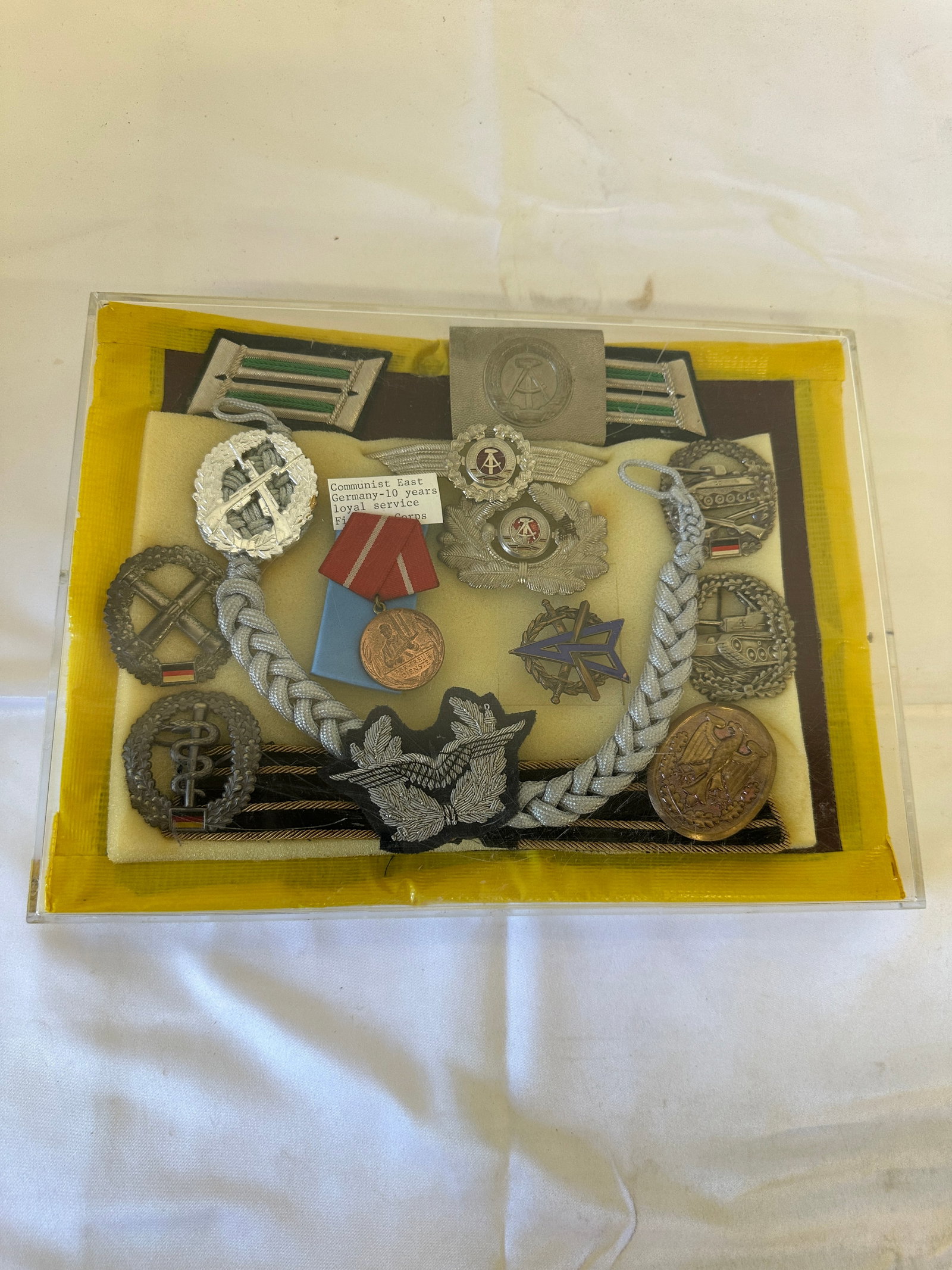 East German DDR NVA Military Medals Badges Collection with Aiguillette & Epaulettes (1 of 1)