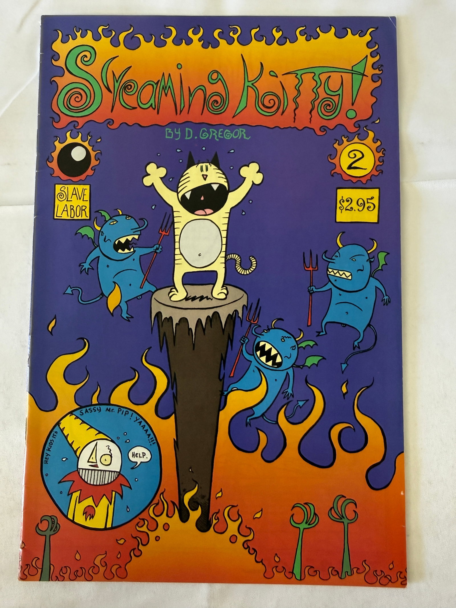 Screaming Kitty #2 Signed Comic Book Slave Labor Graphics D. Gregor 2001 (1 of 3)