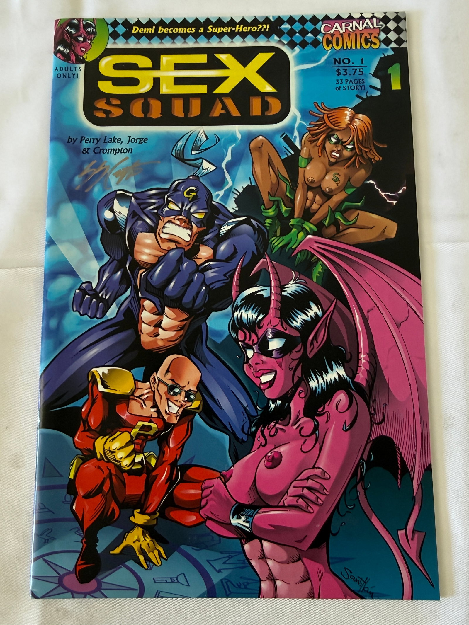 Sex Squad #1 Signed Carnal Comics Adult Comic Book Perry Lake Jorge Crompton: Sex Squad #1 Signed Carnal Comics Adult Comic Book Perry Lake Jorge Crompton