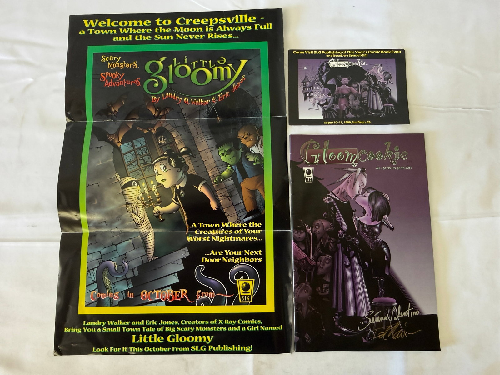 Gloomcookie #1 Signed SLG Comics w/ Little Gloomy Promo Mailer & Promo Card: Gloomcookie #1 Signed SLG Comics w/ Little Gloomy Promo Mailer & Promo Card