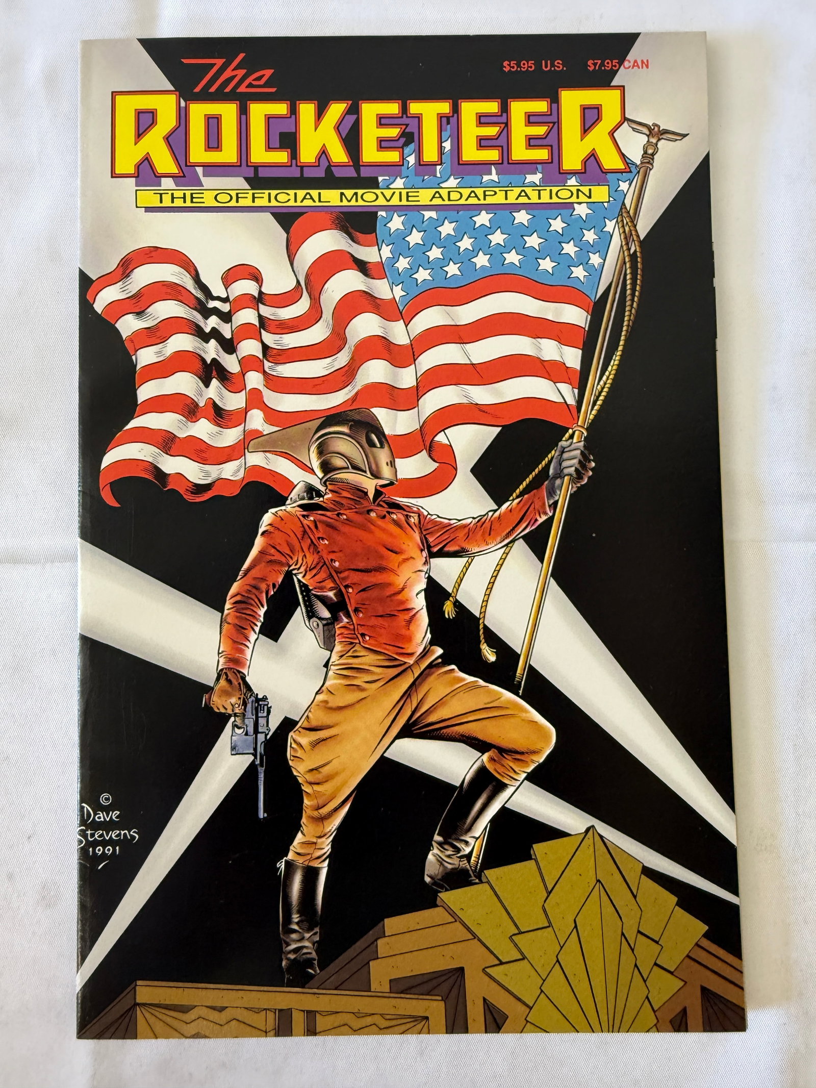 The Rocketeer Official Movie Adaptation Signed Dave Stevens 1991 Graphic Novel (1 of 3)