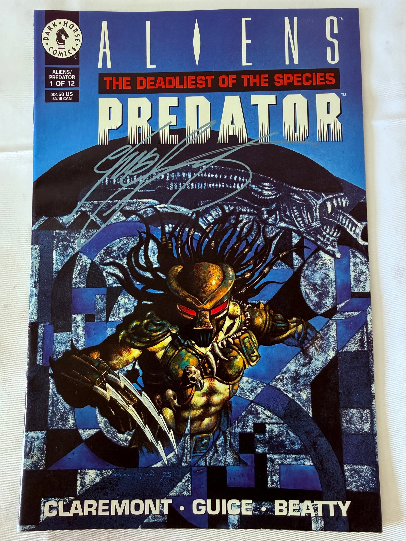 Aliens vs Predator Dark Horse Comics #1 of 12 Signed Chris Claremont 1993: Aliens vs Predator Dark Horse Comics #1 of 12 Signed Chris Claremont 1993