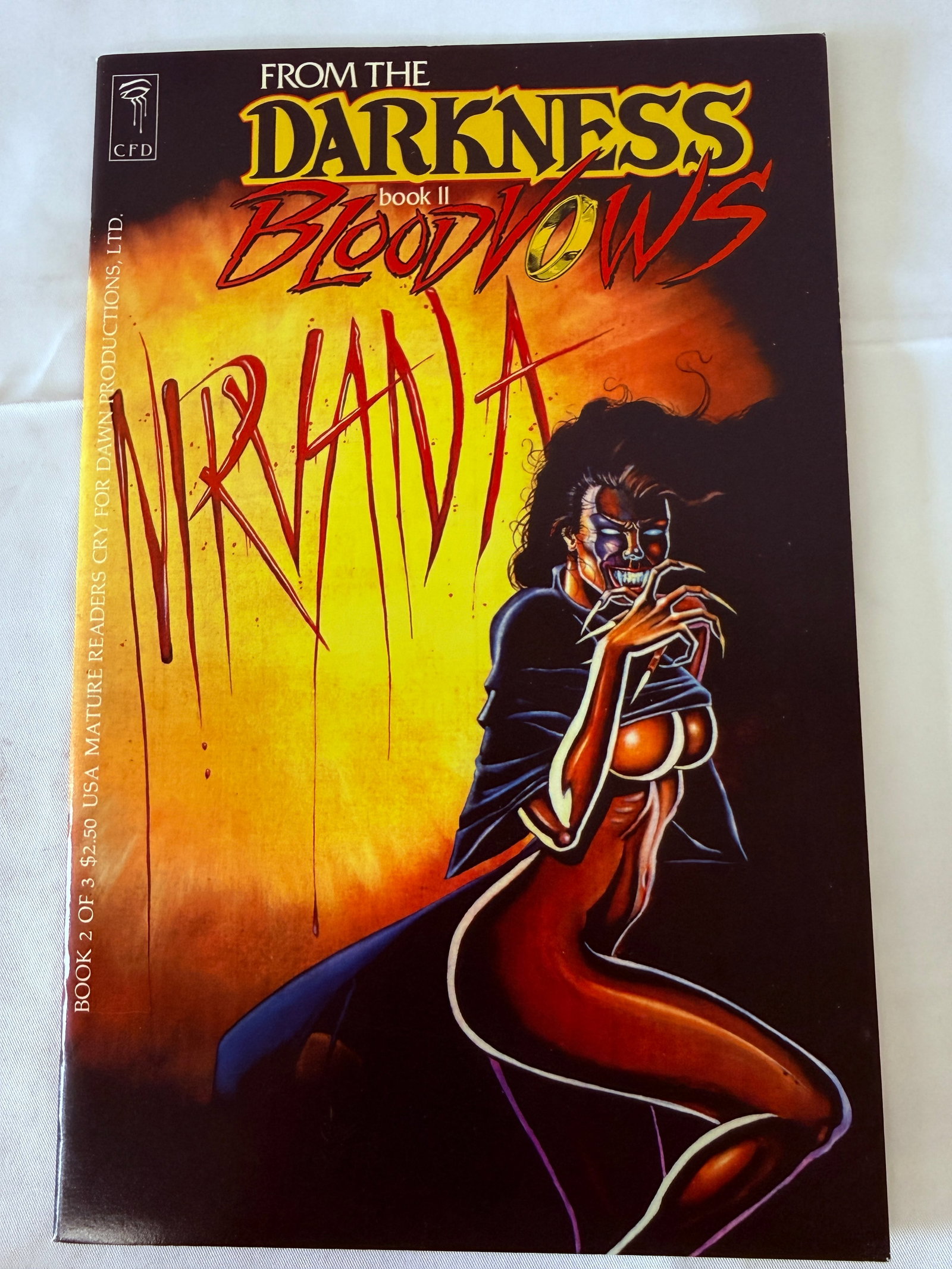 From The Darkness Book II Blood Vows Nirvana CFD Comic Signed Ed Polgardy 1992 (1 of 3)