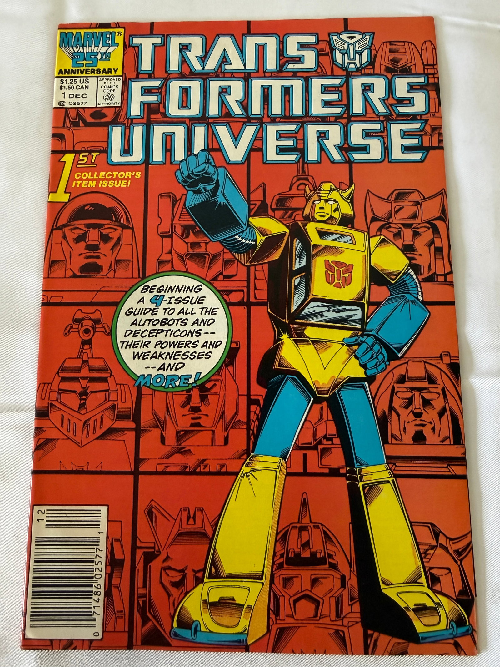 Transformers Universe #1 Marvel Comics 1986 First Issue Collector's Item Comic (1 of 2)