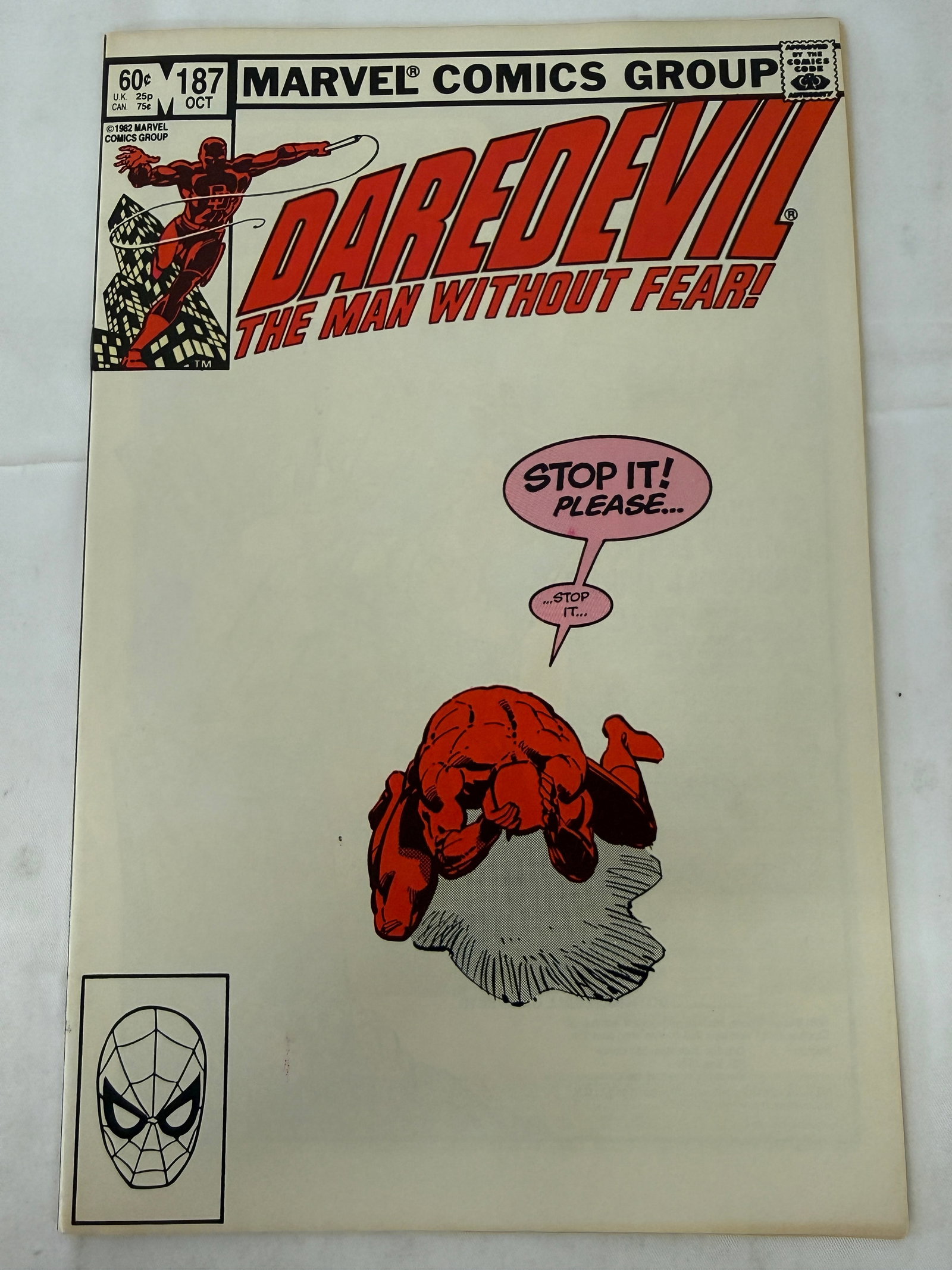 Daredevil #187 Marvel Comics Oct 1982 Frank Miller Man Without Fear (1 of 2)